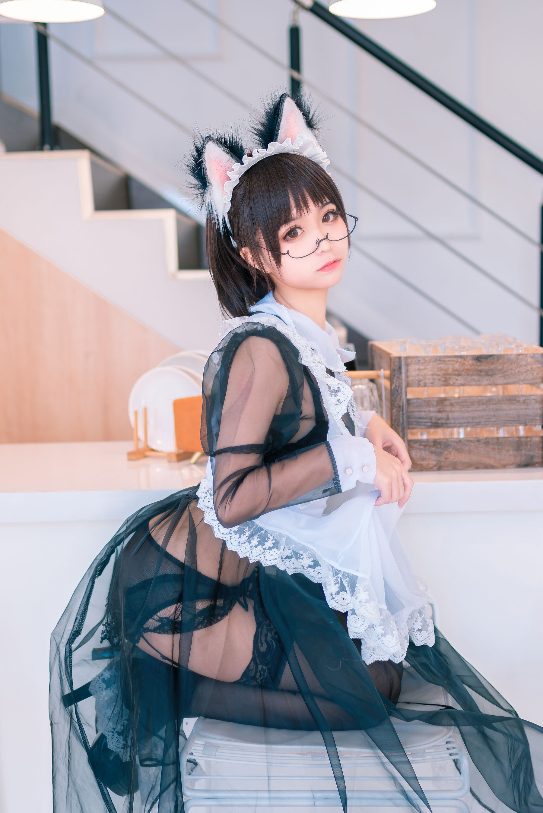 [Cosplay写真] 动漫博主蠢沫沫 - 透明女仆