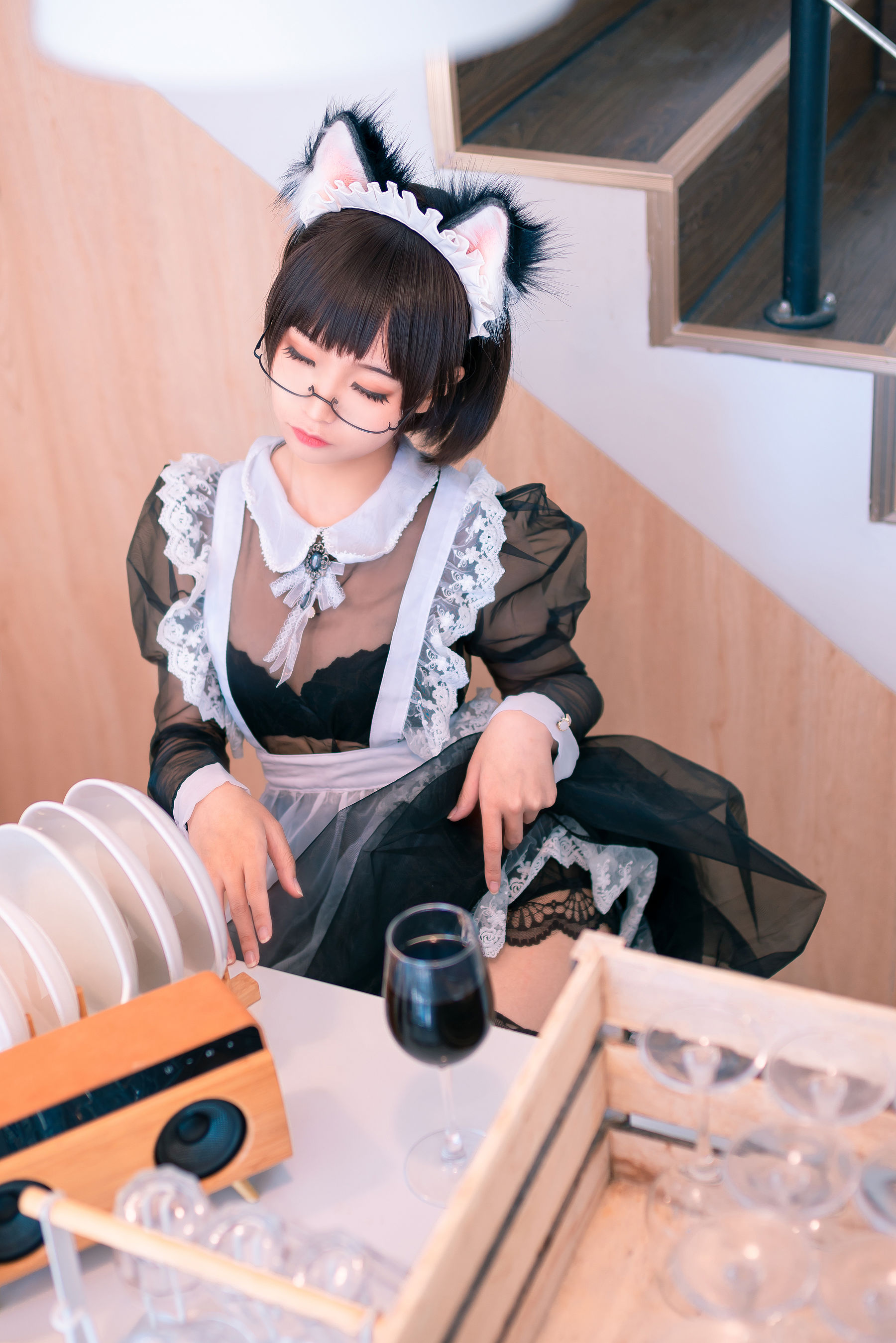 [Cosplay写真] 动漫博主蠢沫沫 - 透明女仆