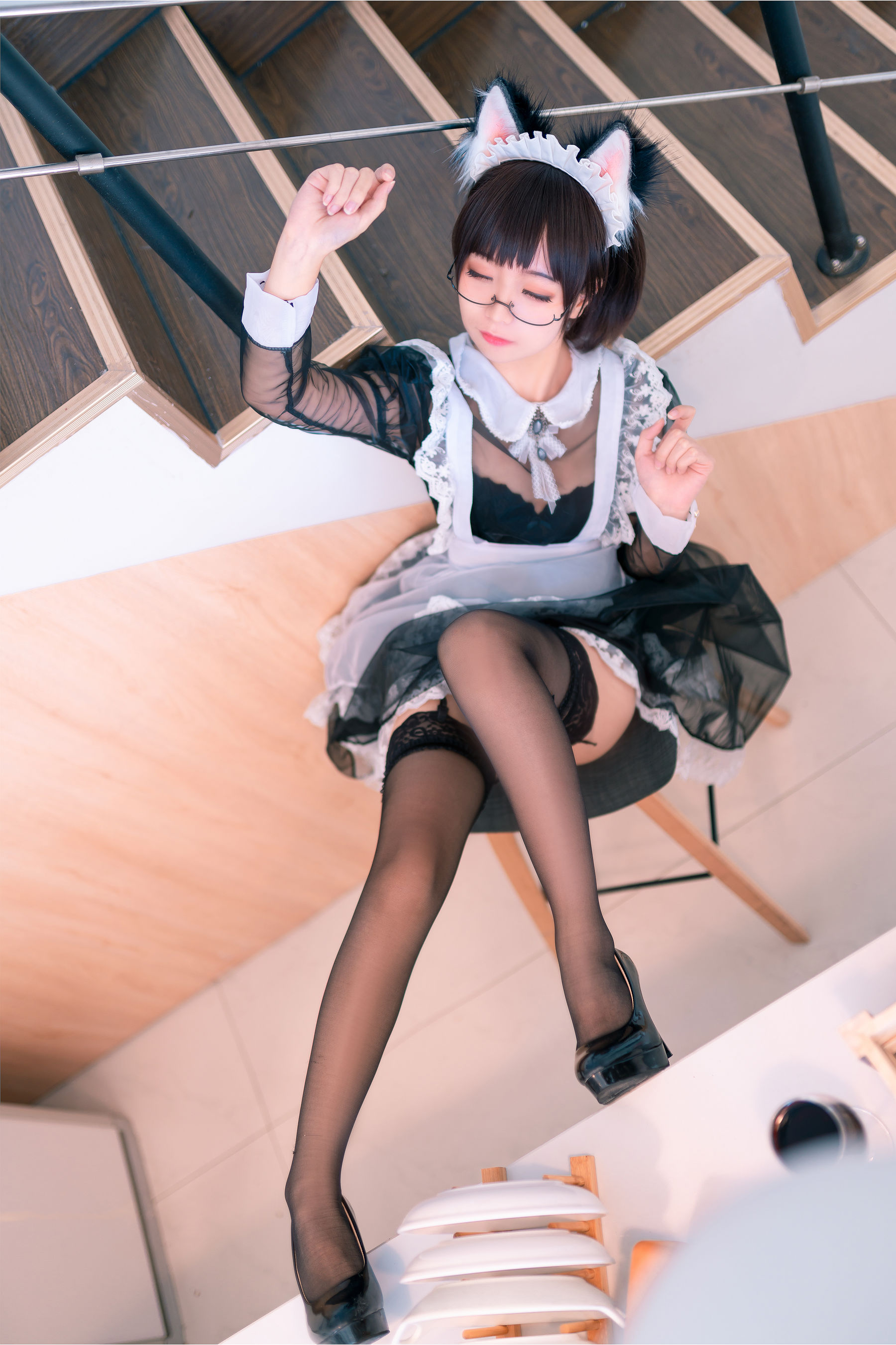 [Cosplay写真] 动漫博主蠢沫沫 - 透明女仆