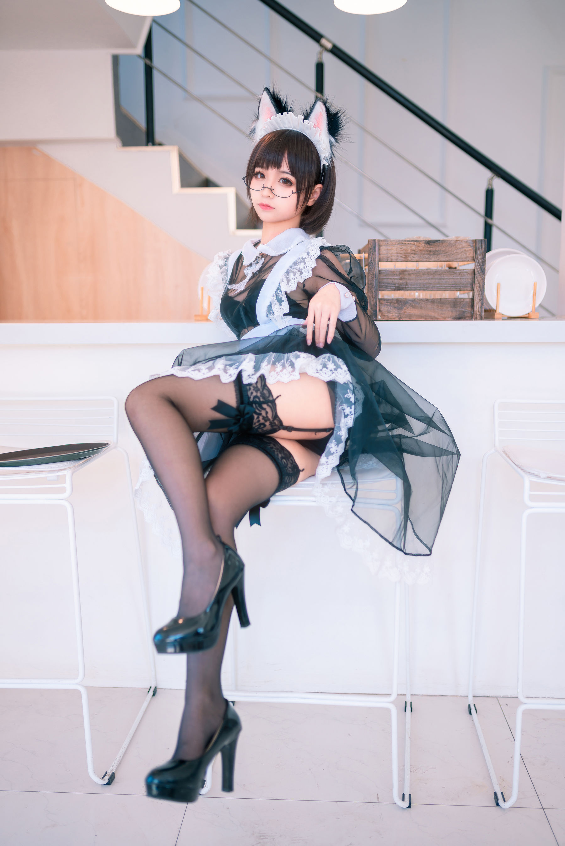 [Cosplay写真] 动漫博主蠢沫沫 - 透明女仆
