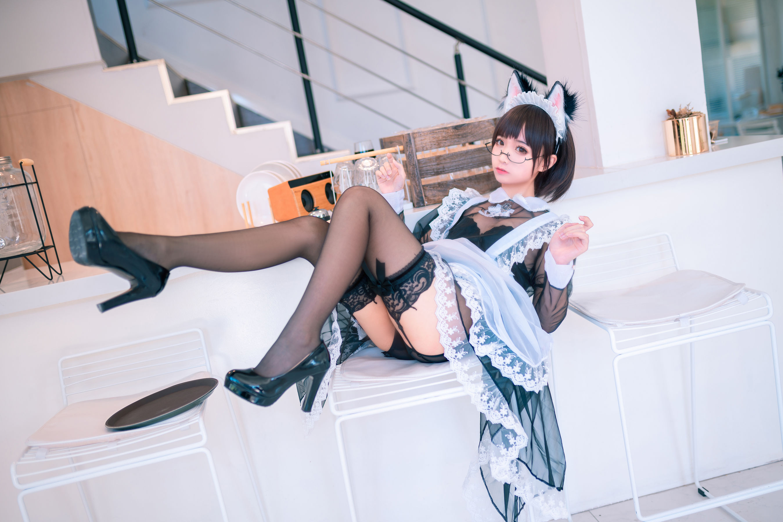 [Cosplay写真] 动漫博主蠢沫沫 - 透明女仆