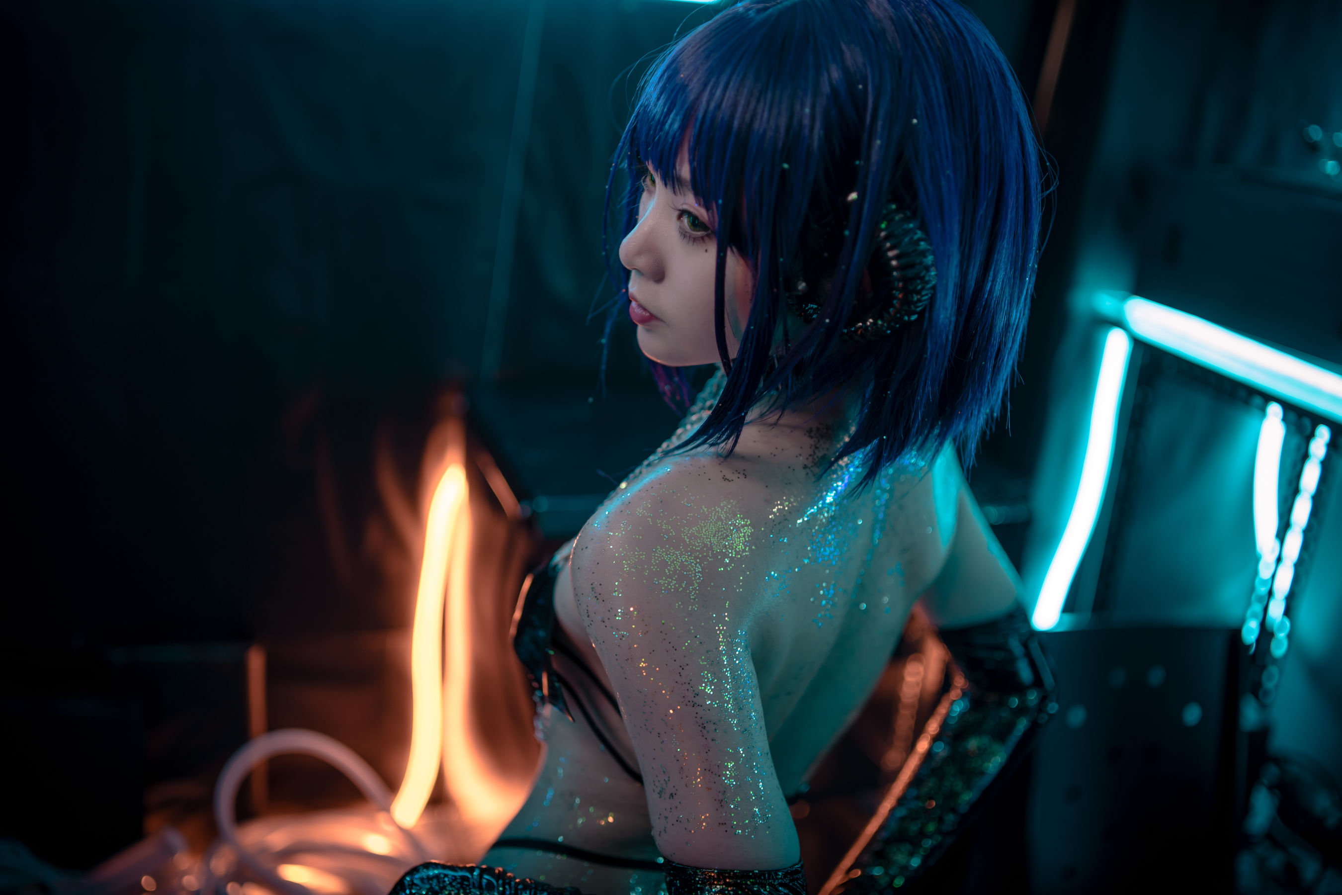 [Cosplay写真] 萌妹是青水 - 科技魅魔