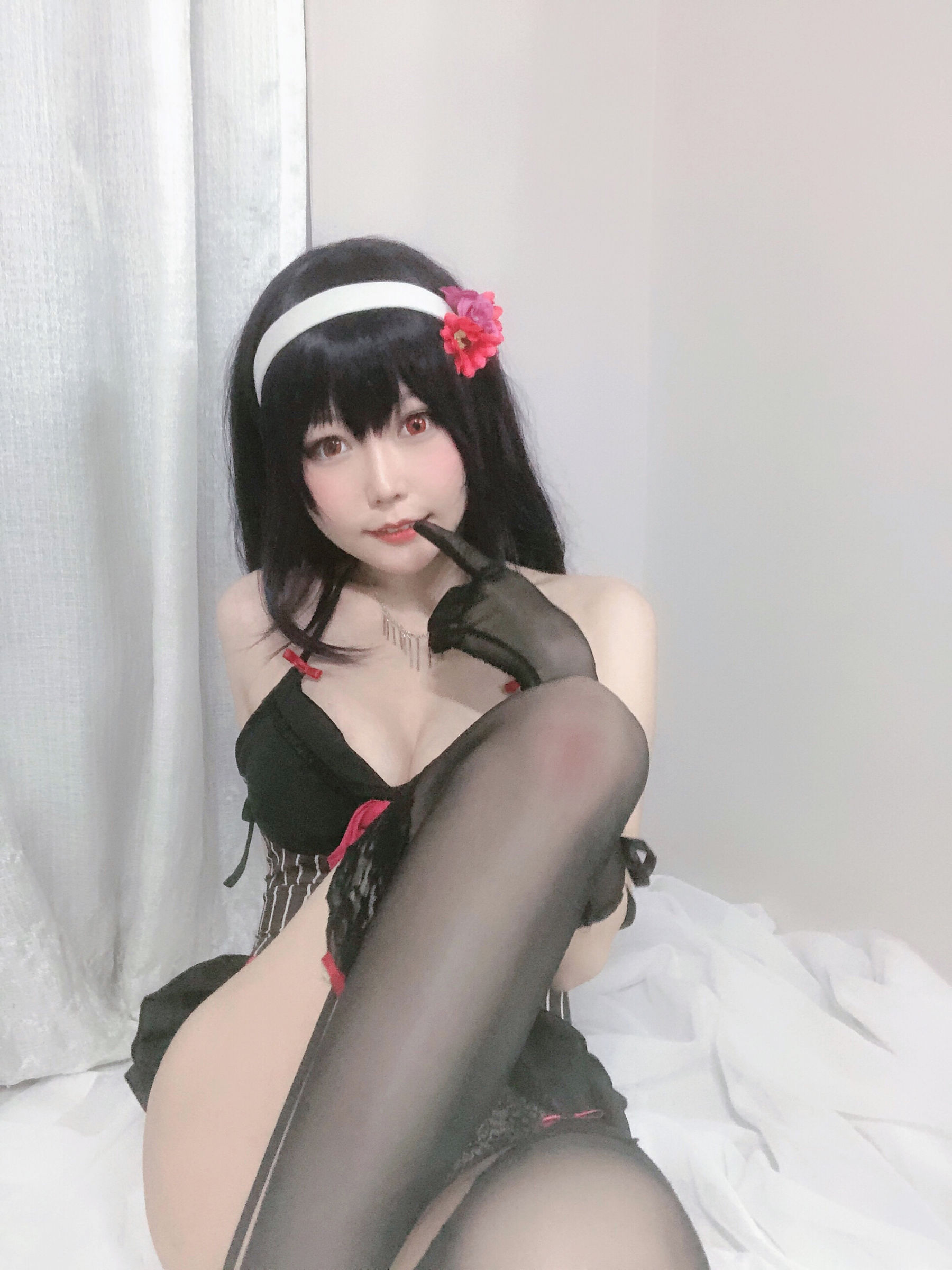 [Cosplay写真] 香草喵露露 - 诗羽学姐睡衣