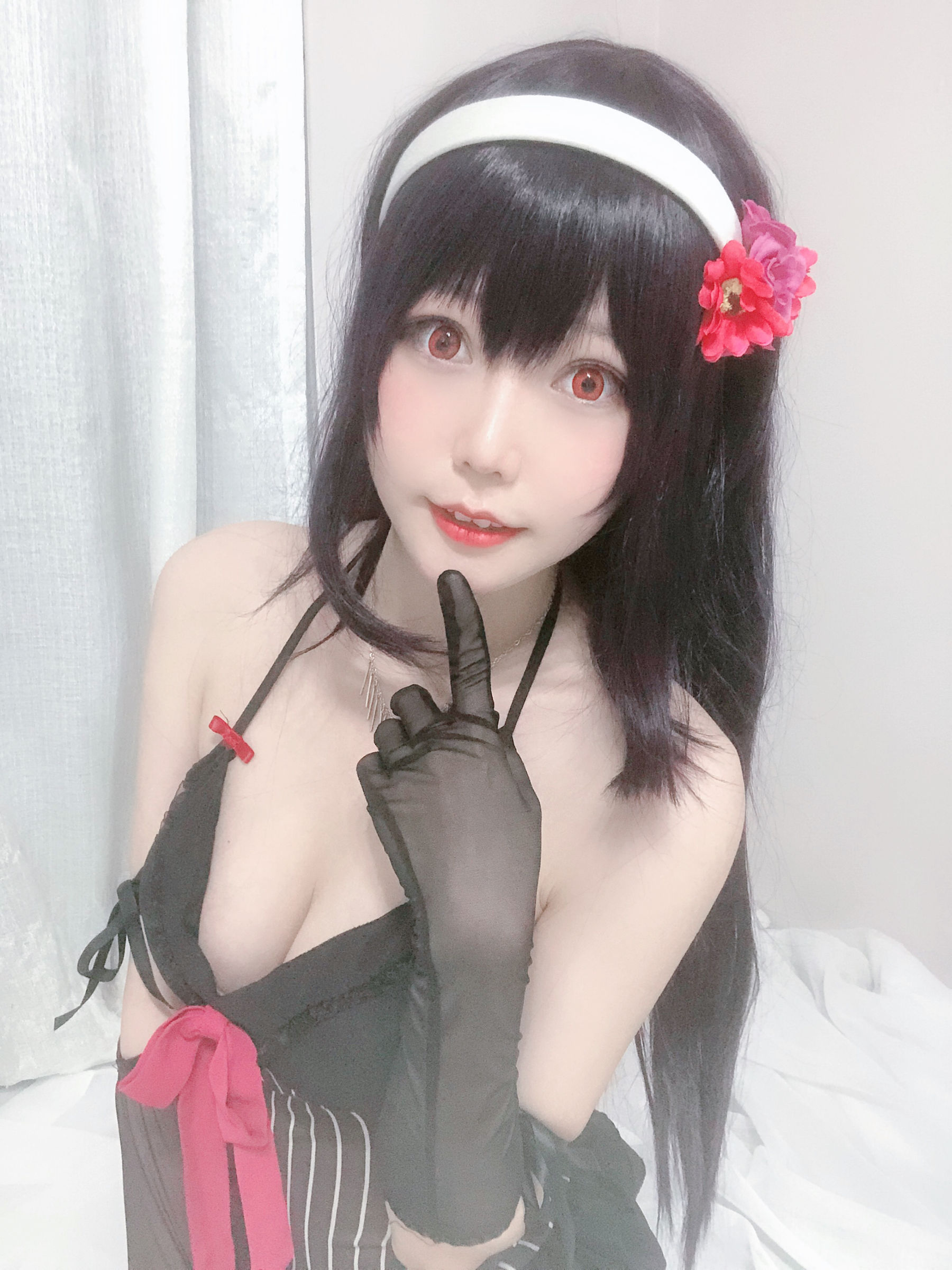 [Cosplay写真] 香草喵露露 - 诗羽学姐睡衣
