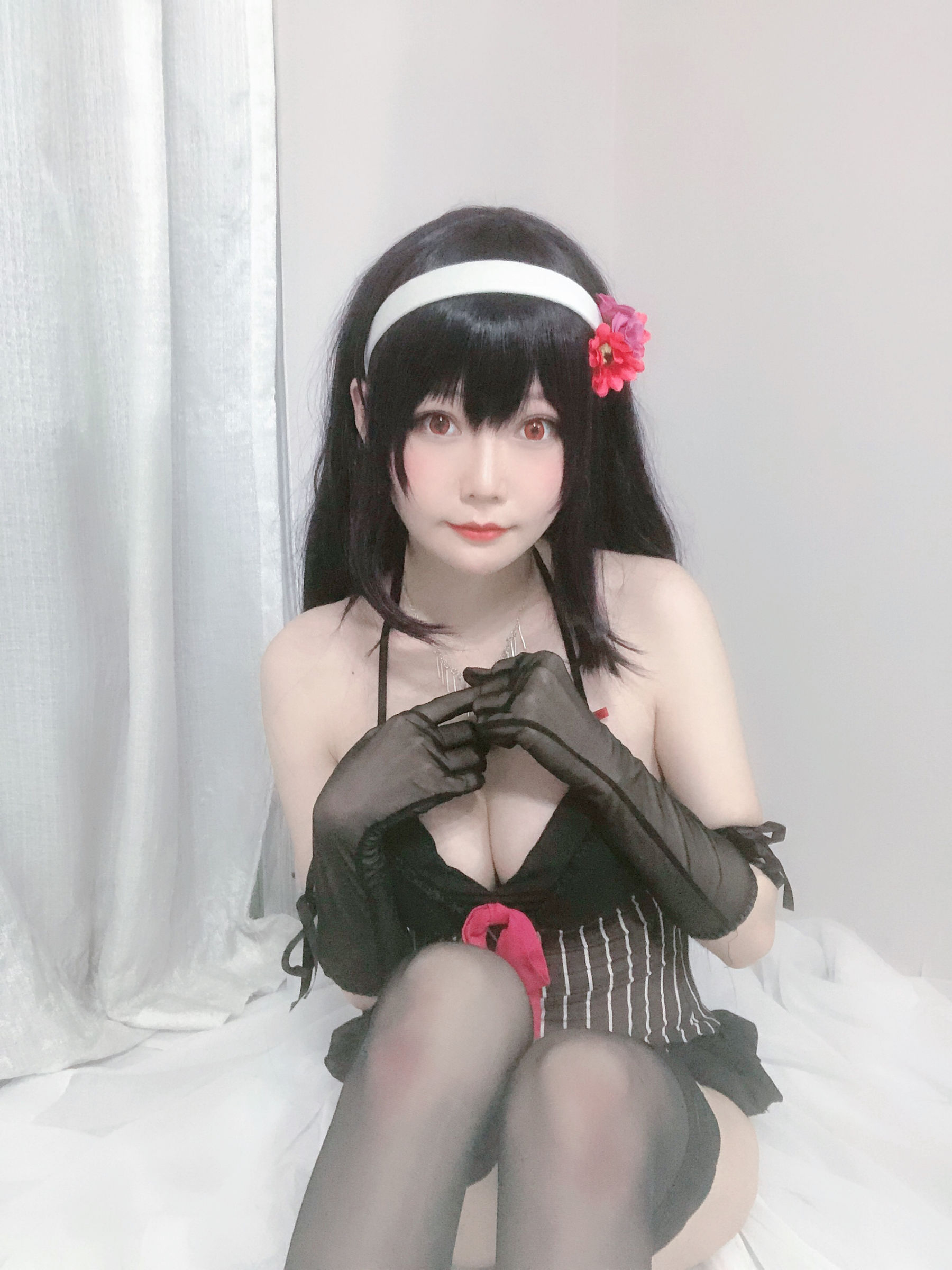 [Cosplay写真] 香草喵露露 - 诗羽学姐睡衣