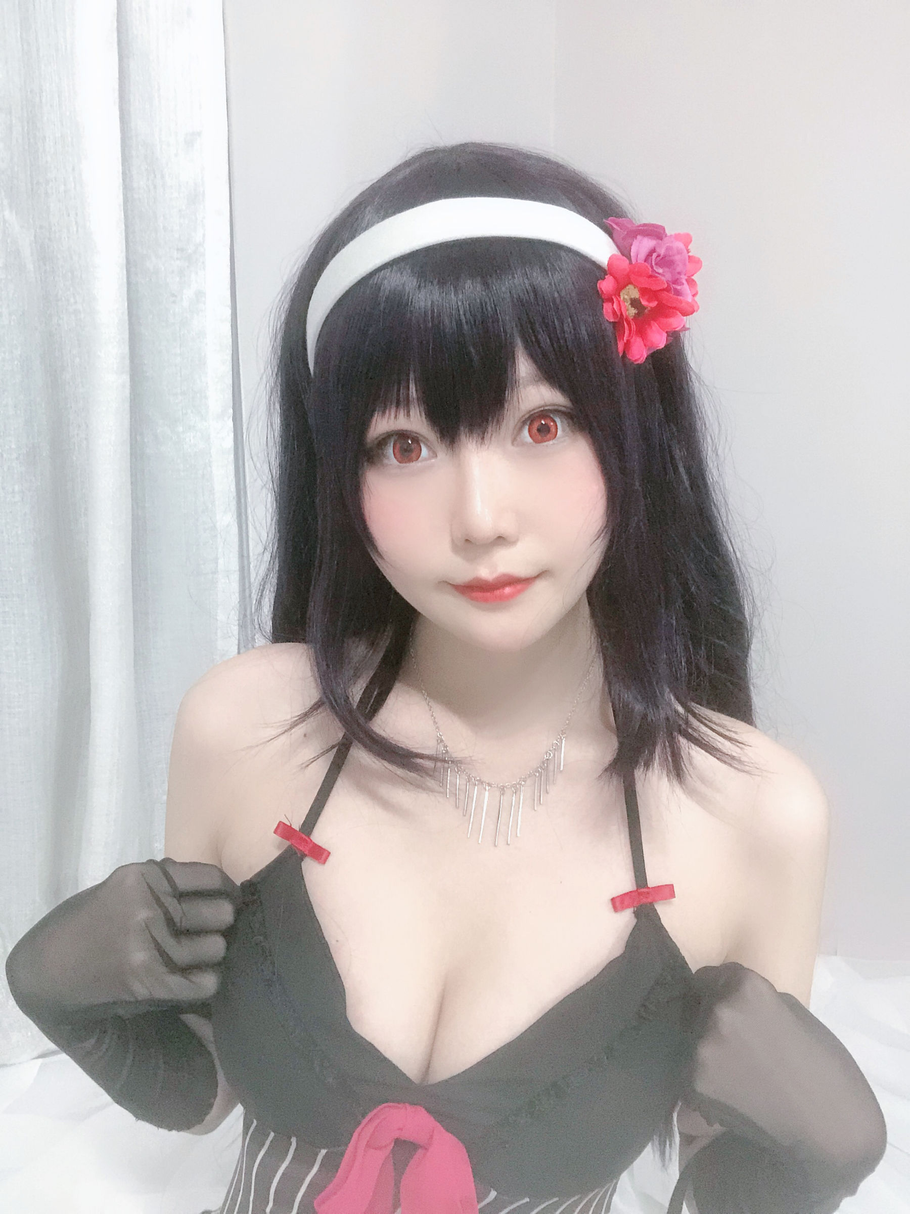 [Cosplay写真] 香草喵露露 - 诗羽学姐睡衣