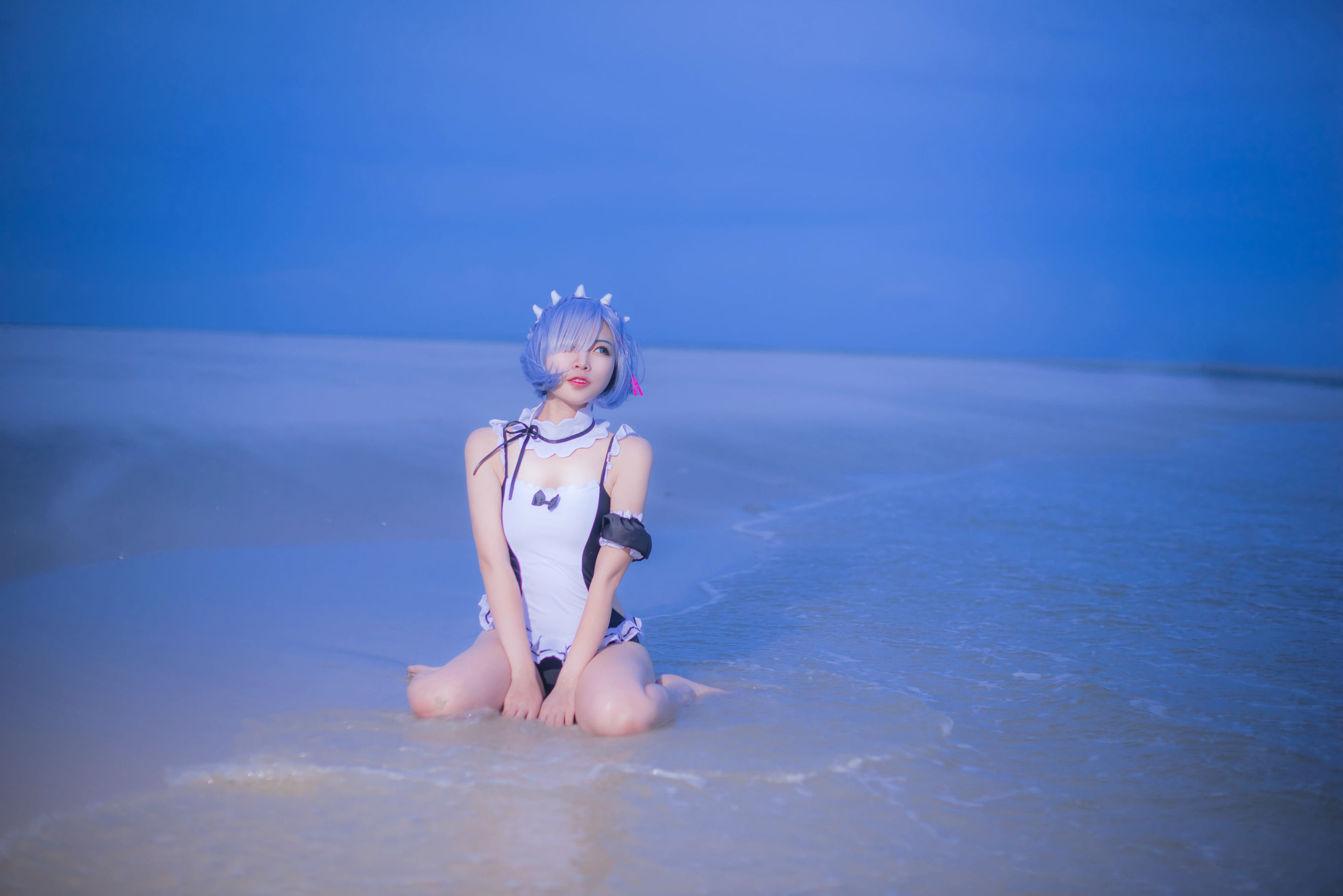 [Cosplay写真] 人气Coser二佐Nisa - 蕾姆泳衣