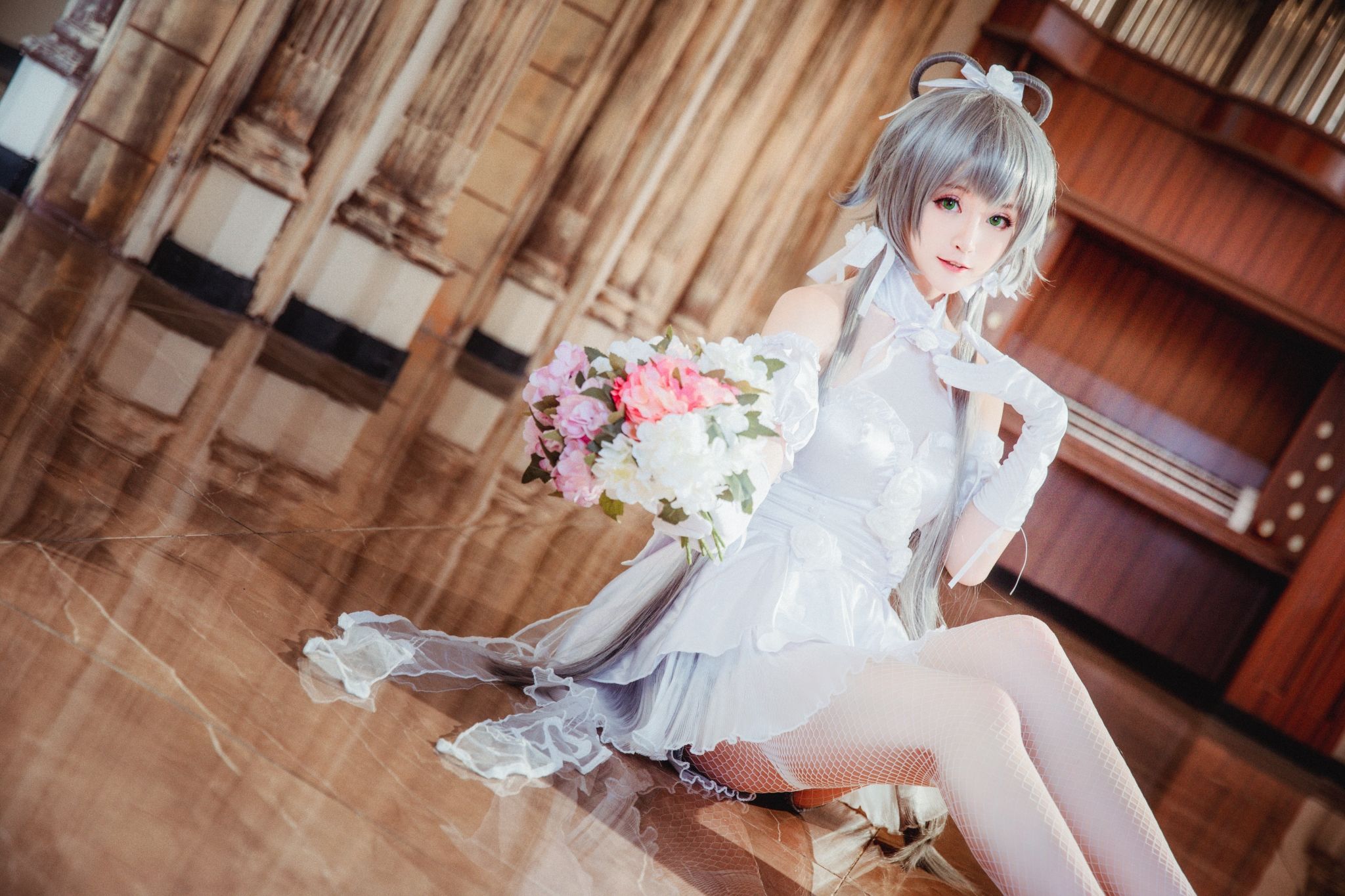 [Cosplay写真] 萌宠博主yui金鱼 - 洛天依花嫁