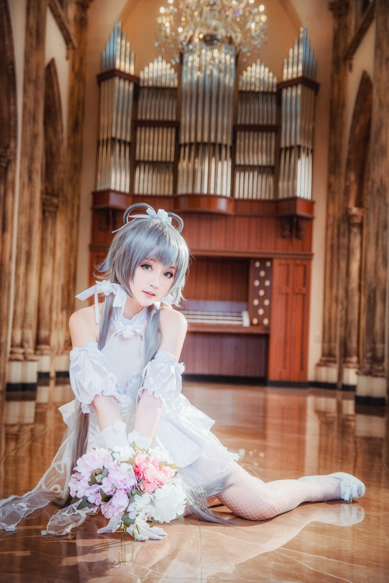[Cosplay写真] 萌宠博主yui金鱼 - 洛天依花嫁