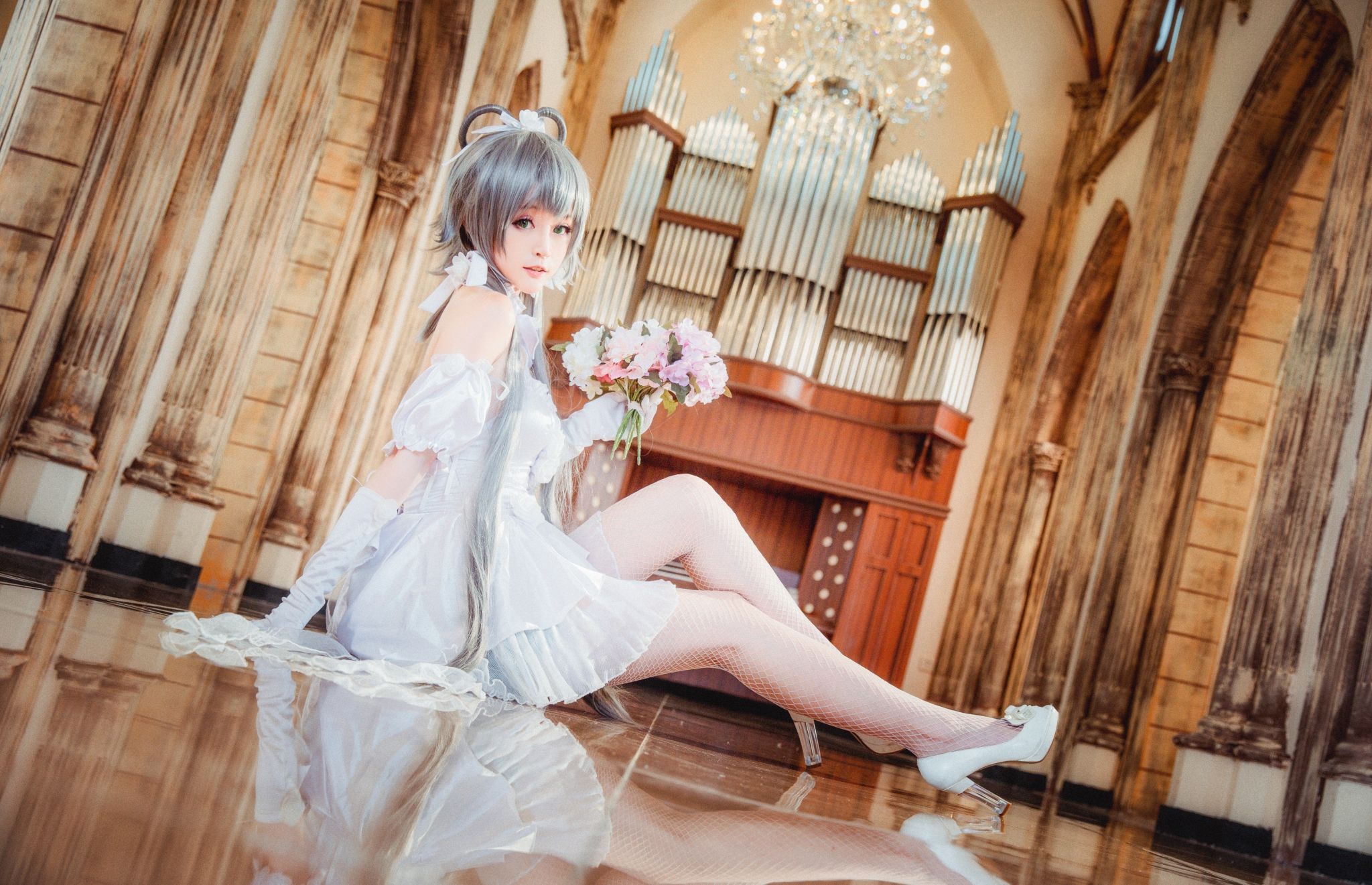 [Cosplay写真] 萌宠博主yui金鱼 - 洛天依花嫁