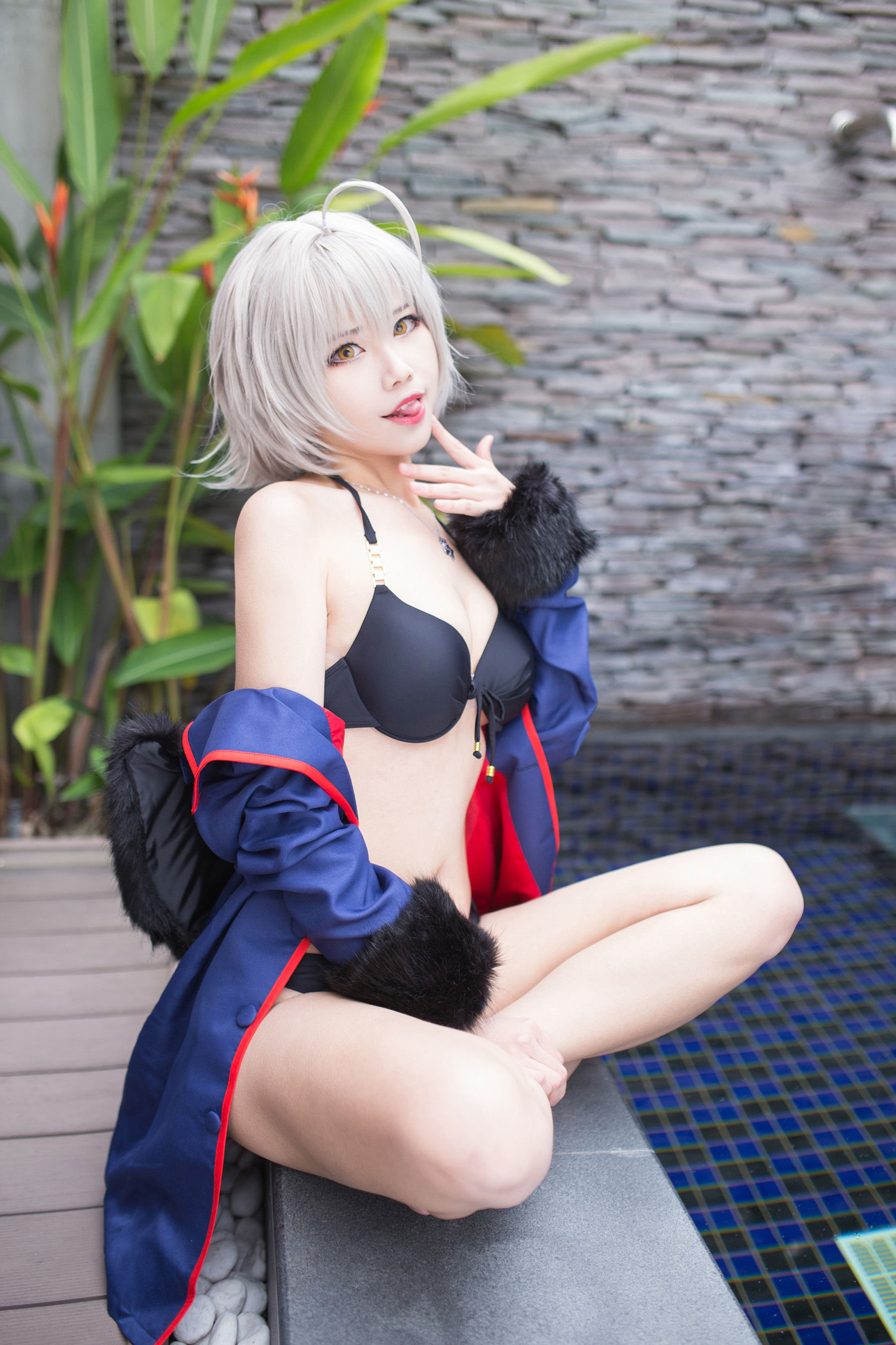 [Cosplay写真] Coser萱-KaYa - 黑贞 黑呆毛下着