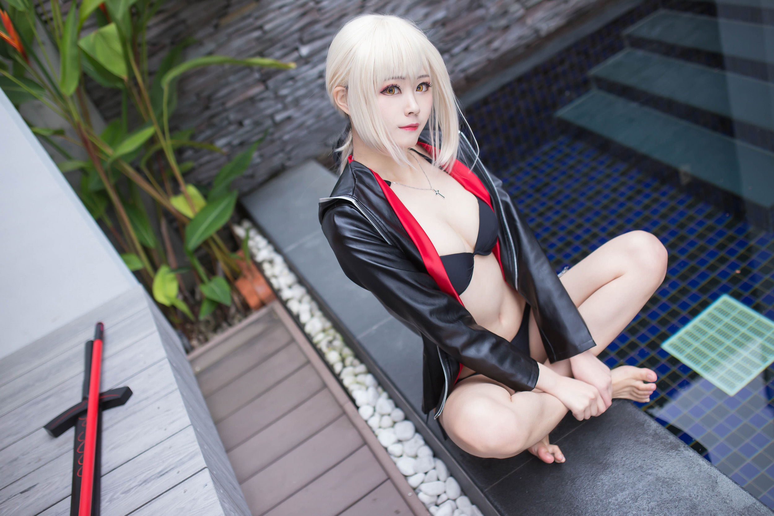 [Cosplay写真] Coser萱-KaYa - 黑贞 黑呆毛下着