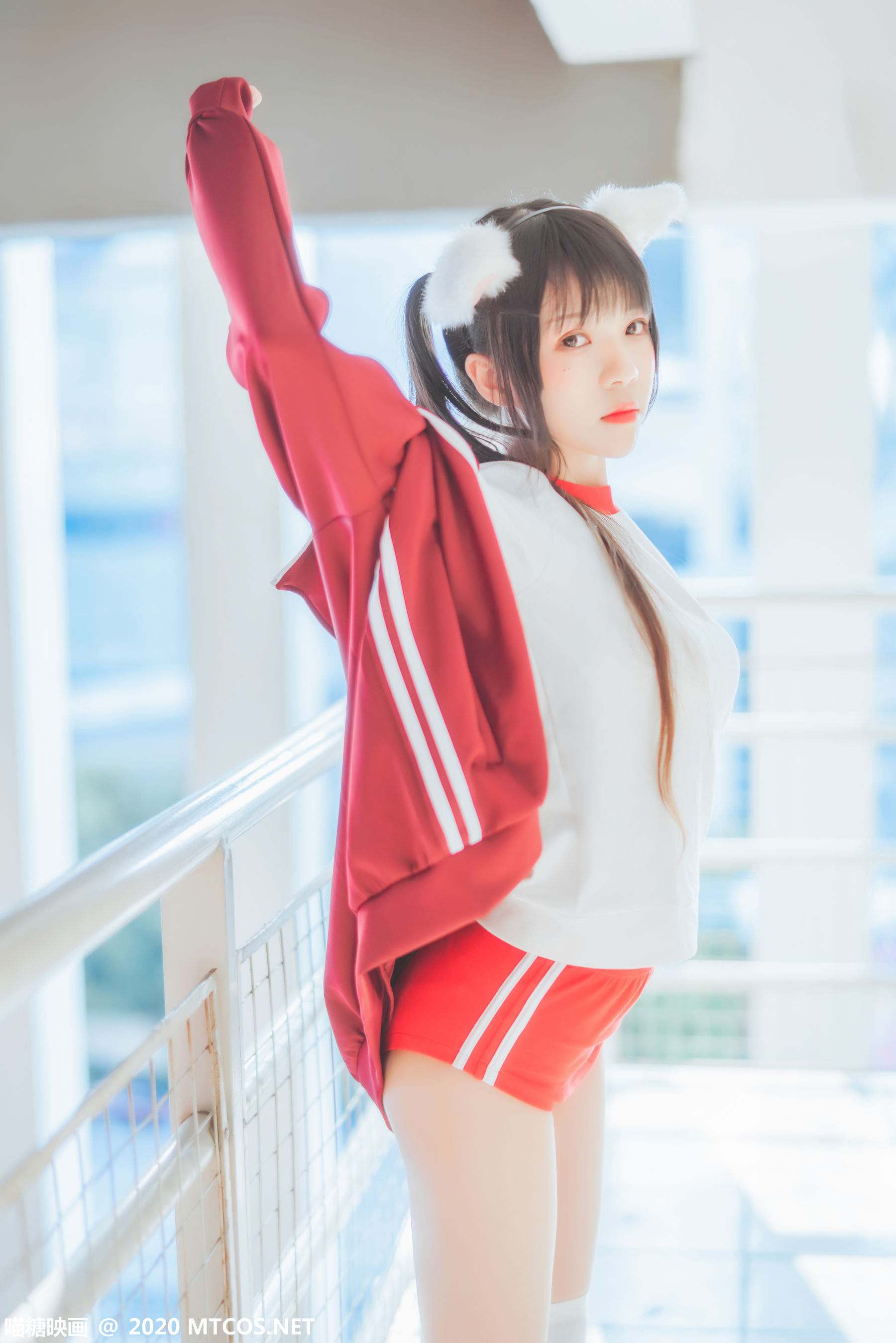 [喵糖映画] VOL.308 桜桃喵 红色体操服