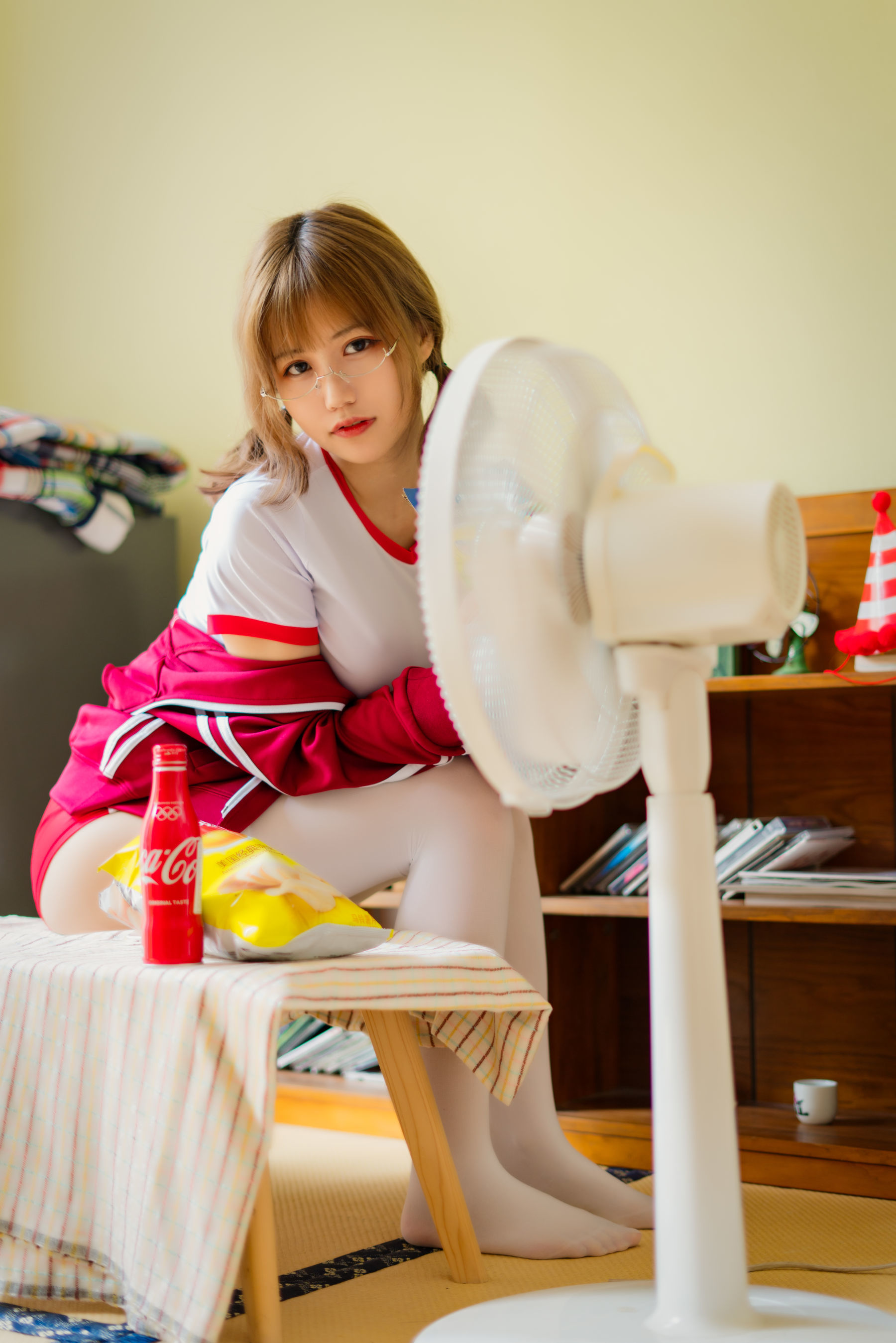 [网红COSER] 动漫博主小仓千代w - 红色体操服
