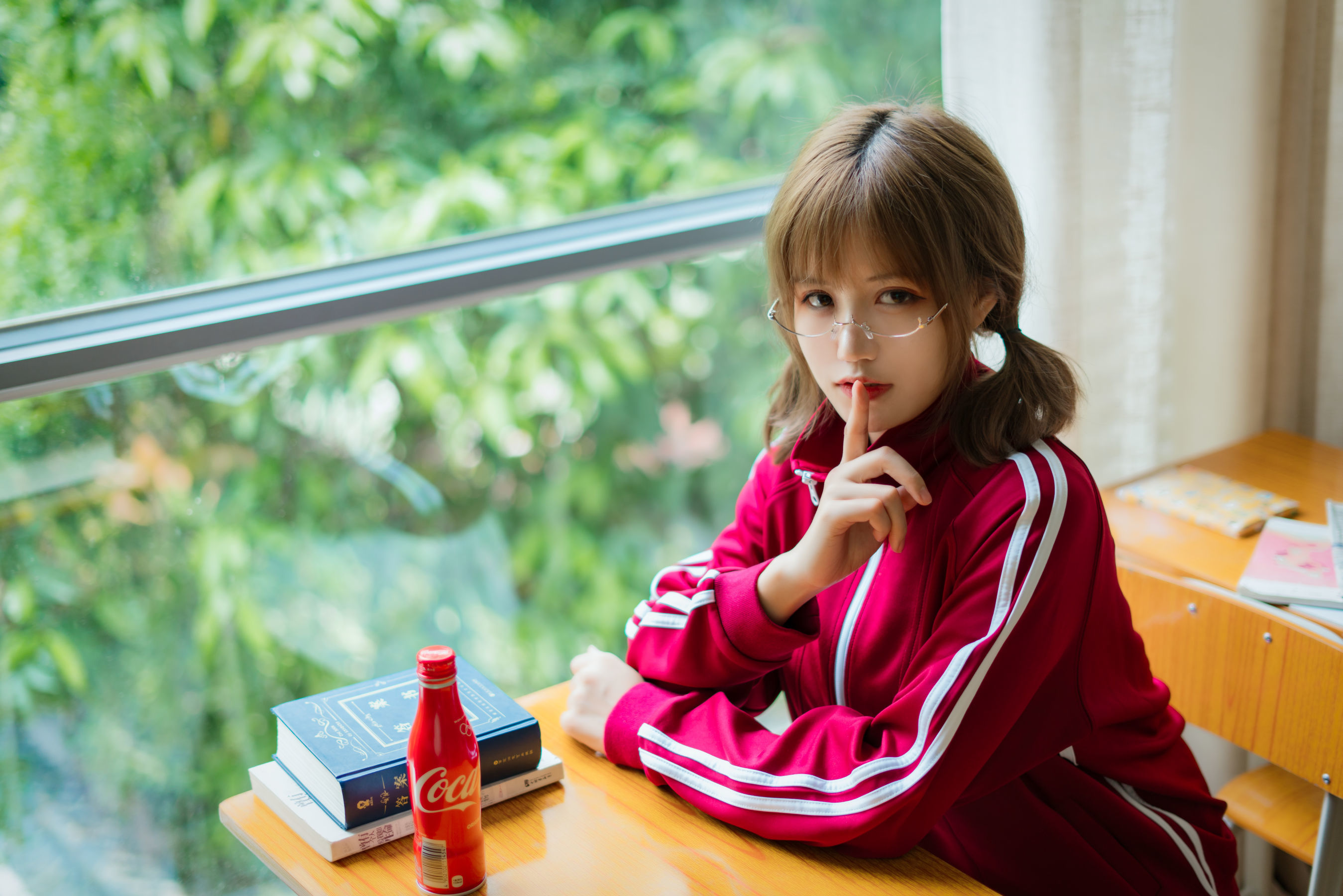 [网红COSER] 动漫博主小仓千代w - 红色体操服