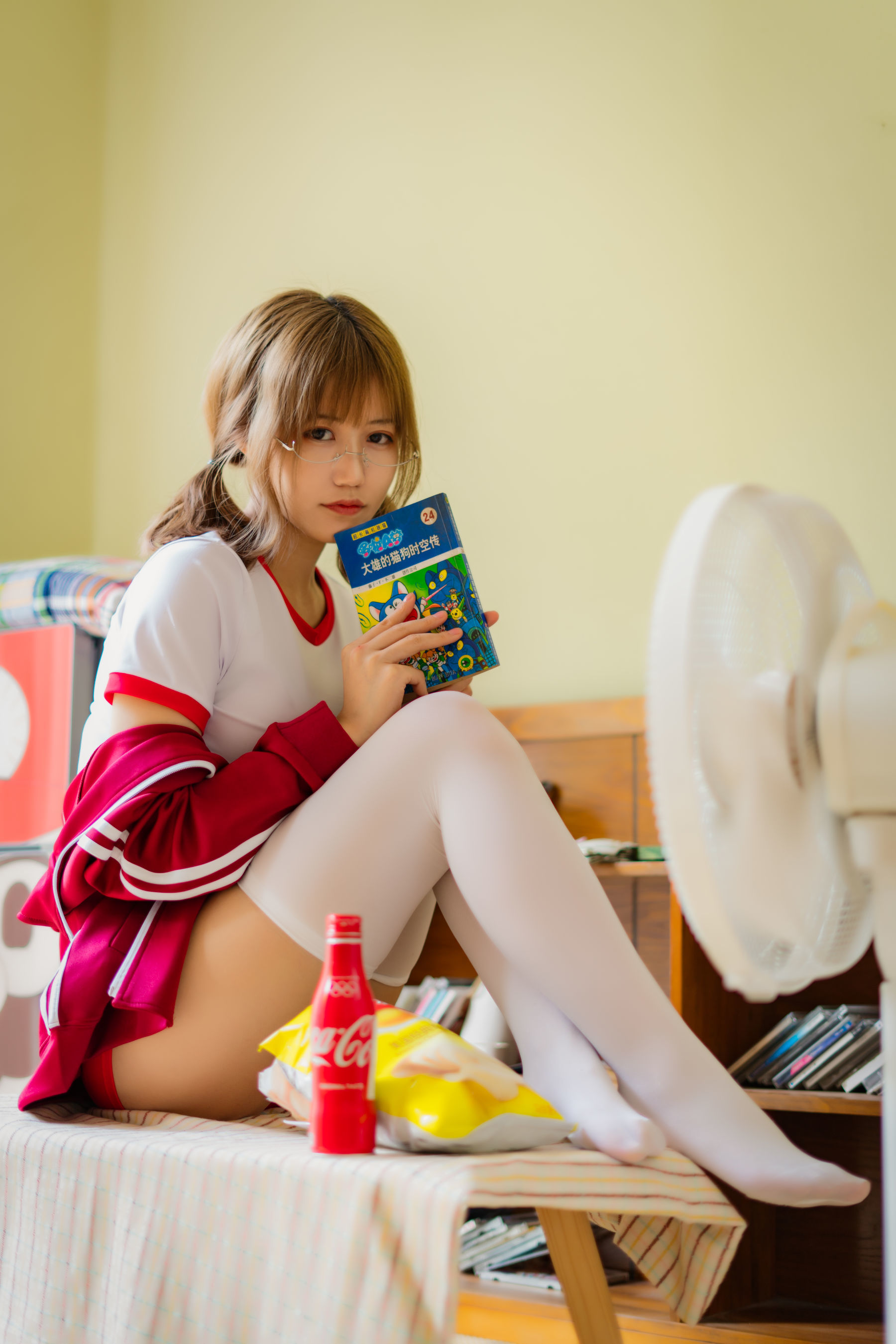 [网红COSER] 动漫博主小仓千代w - 红色体操服