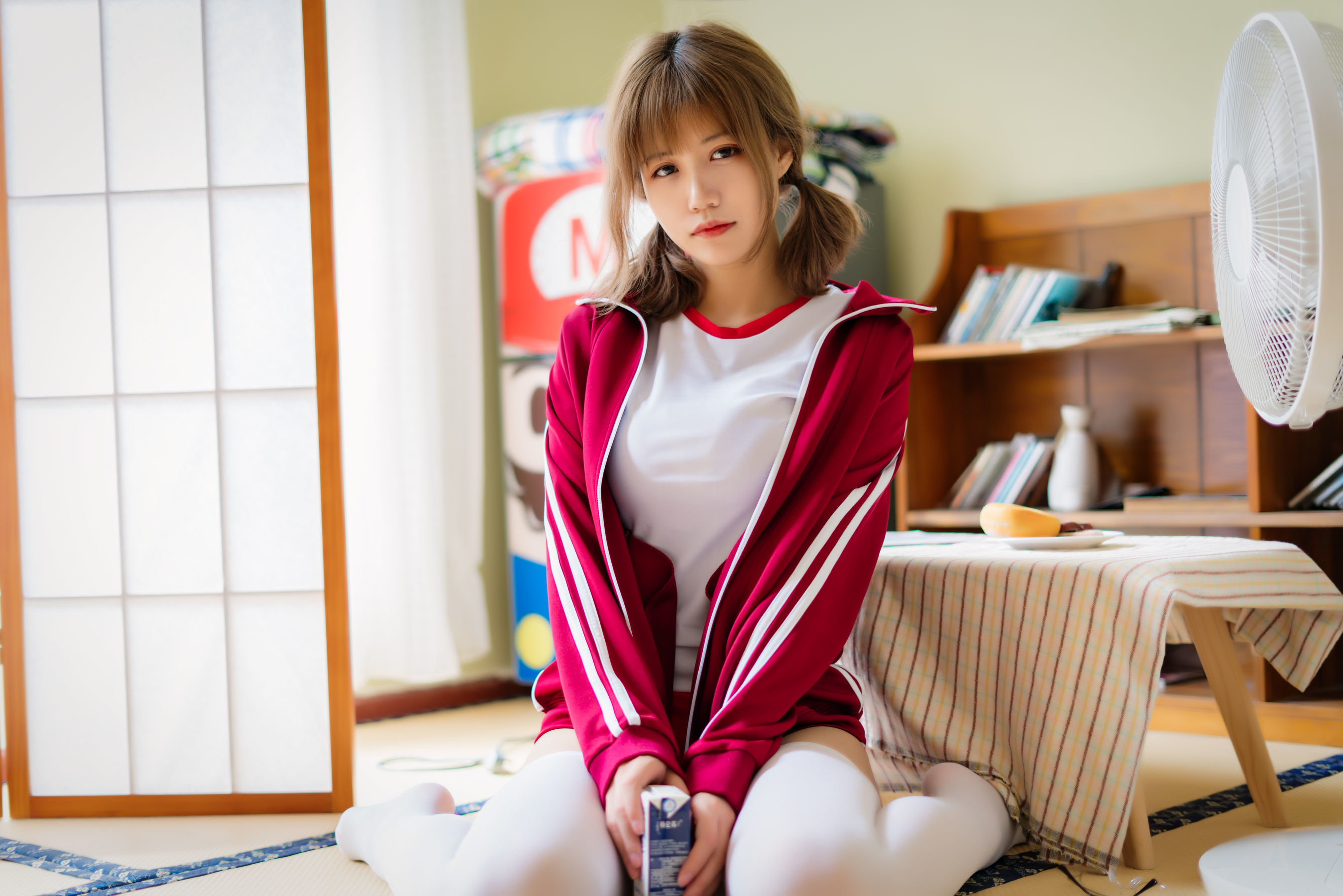 [网红COSER] 动漫博主小仓千代w - 红色体操服