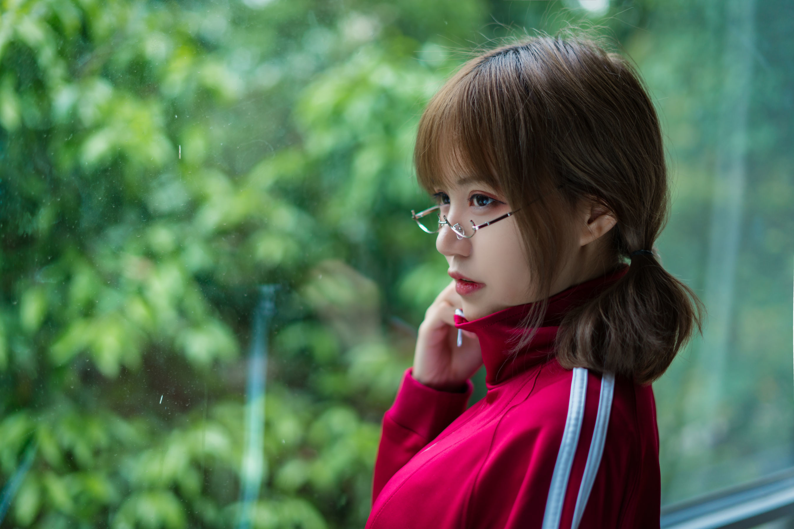 [网红COSER] 动漫博主小仓千代w - 红色体操服