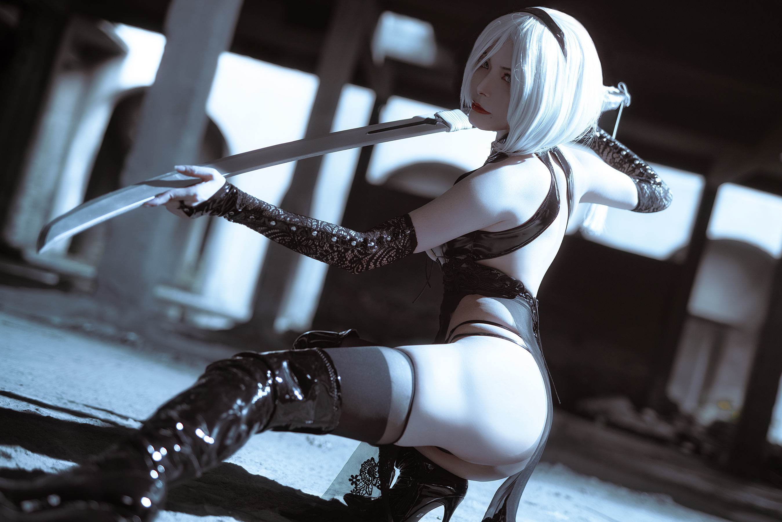 [网红COSER] 秋和柯基(夏小秋秋秋) - 2B旗袍同人