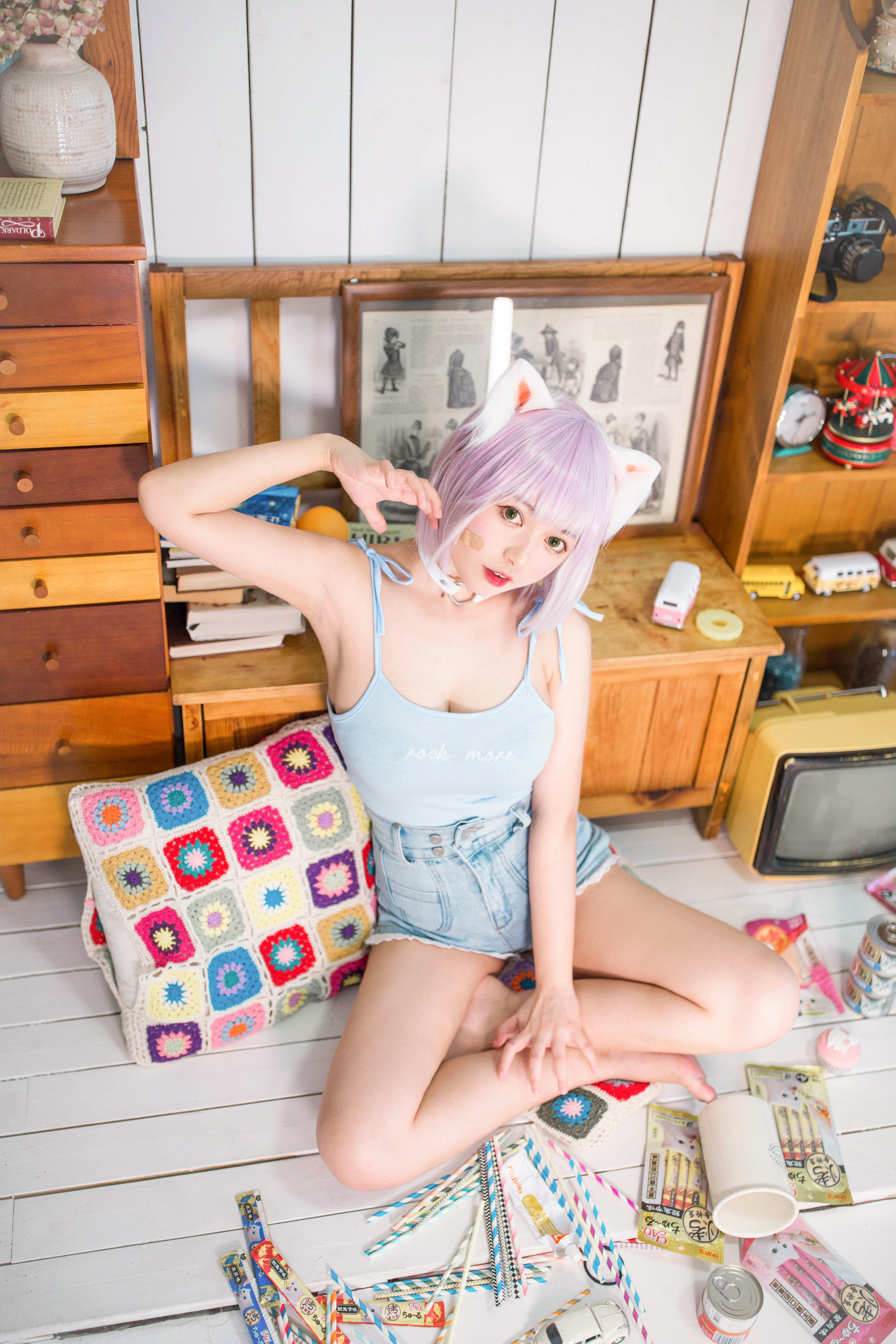 [网红COSER] 大眼萌妹黑猫猫OvO - 养猫小课堂