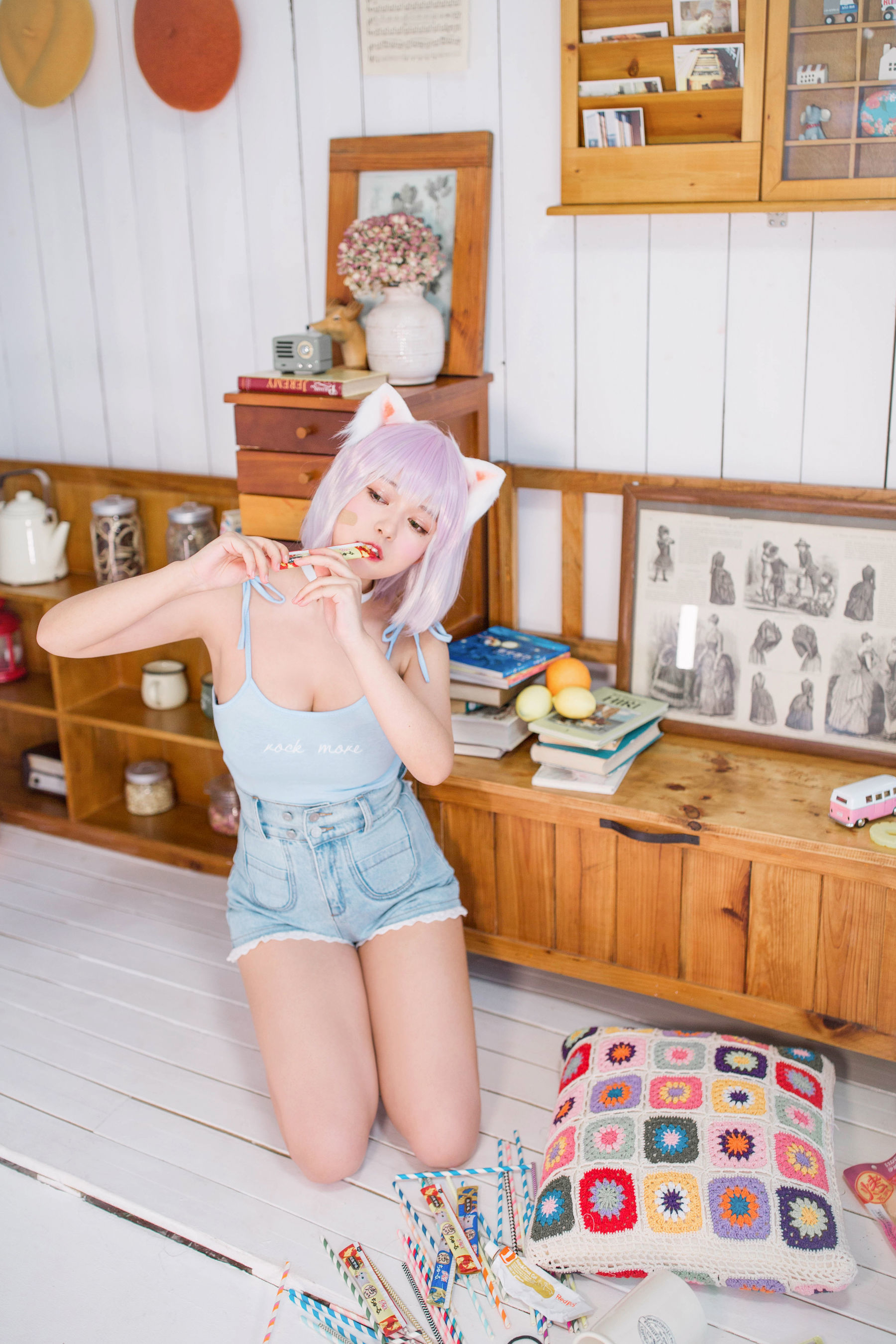 [网红COSER] 大眼萌妹黑猫猫OvO - 养猫小课堂
