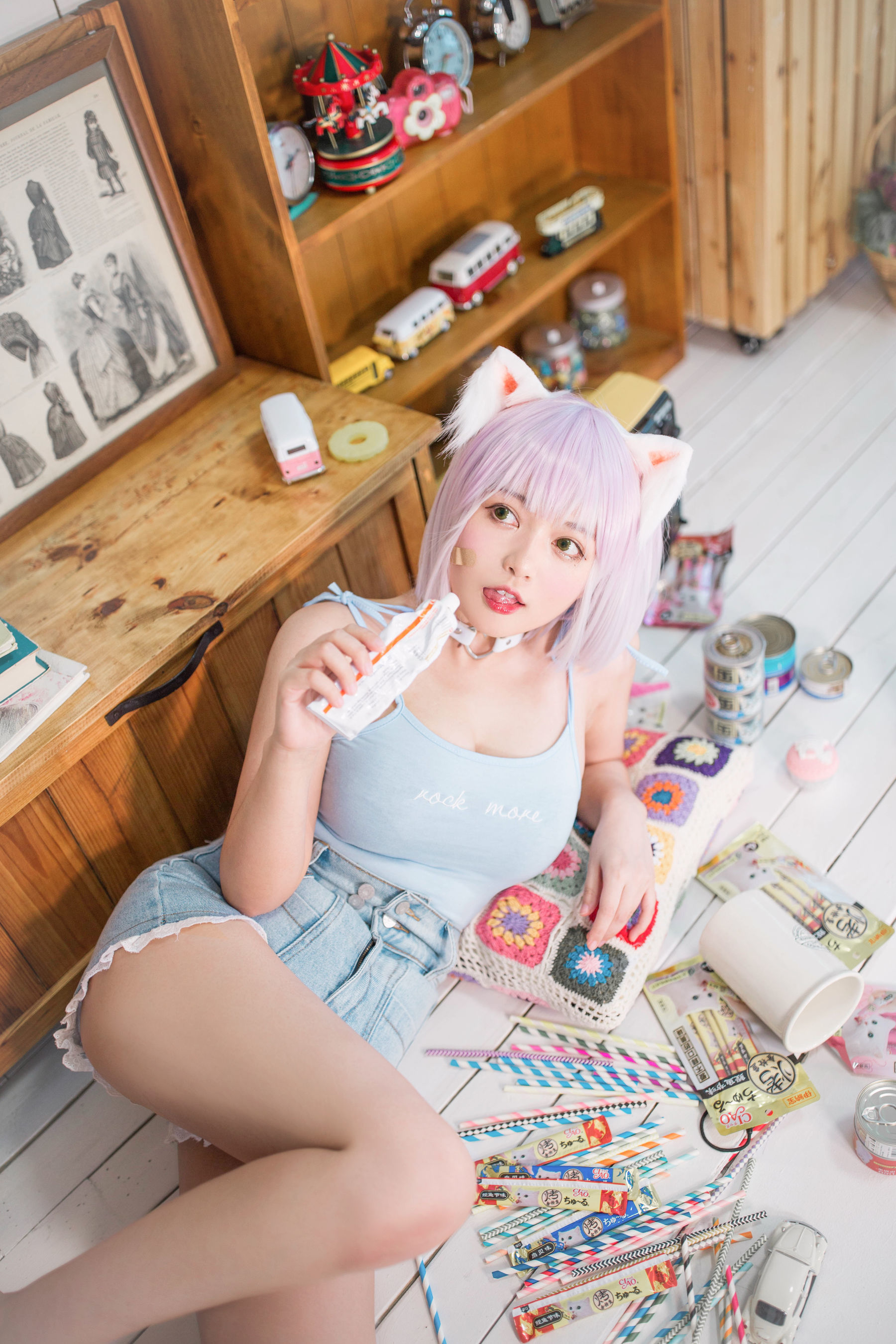 [网红COSER] 大眼萌妹黑猫猫OvO - 养猫小课堂