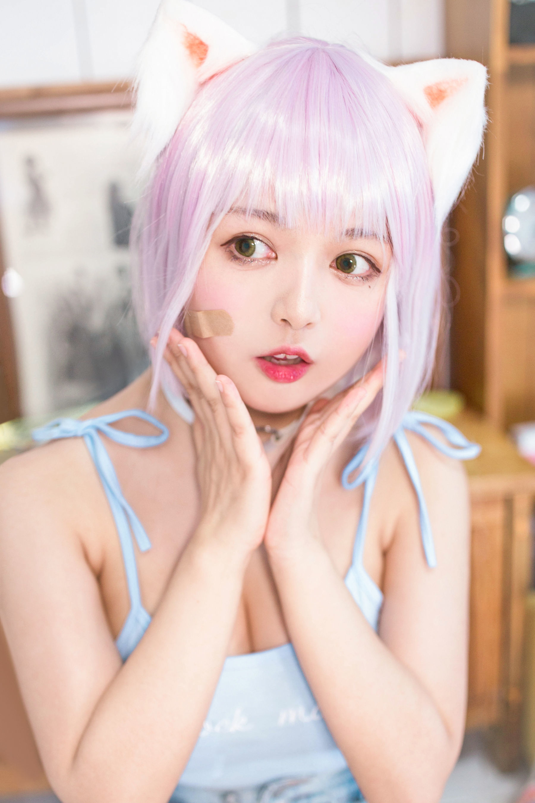 [网红COSER] 大眼萌妹黑猫猫OvO - 养猫小课堂