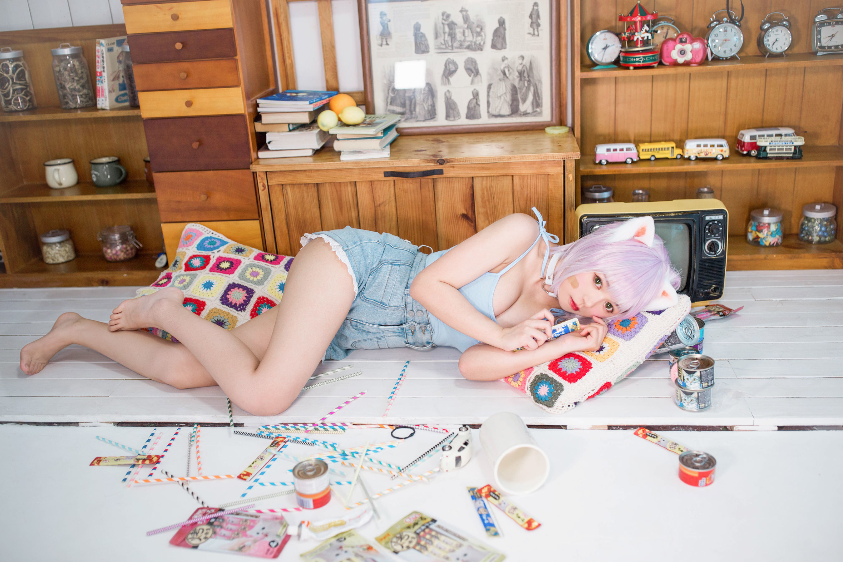 [网红COSER] 大眼萌妹黑猫猫OvO - 养猫小课堂