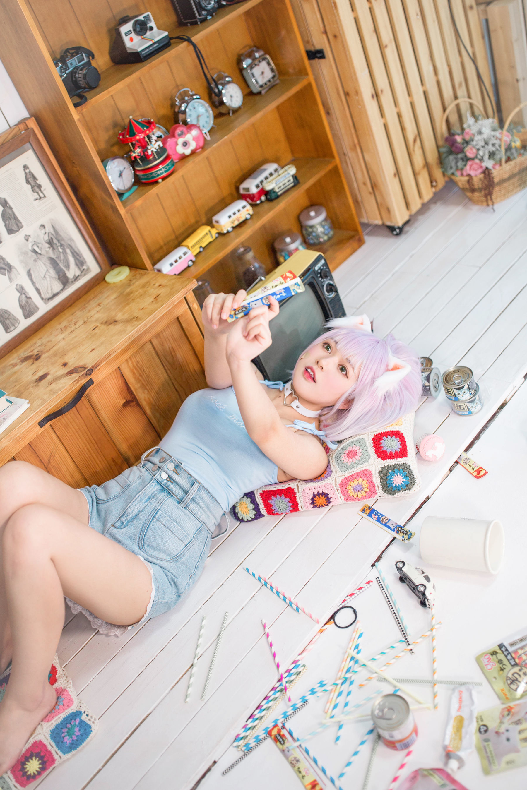[网红COSER] 大眼萌妹黑猫猫OvO - 养猫小课堂