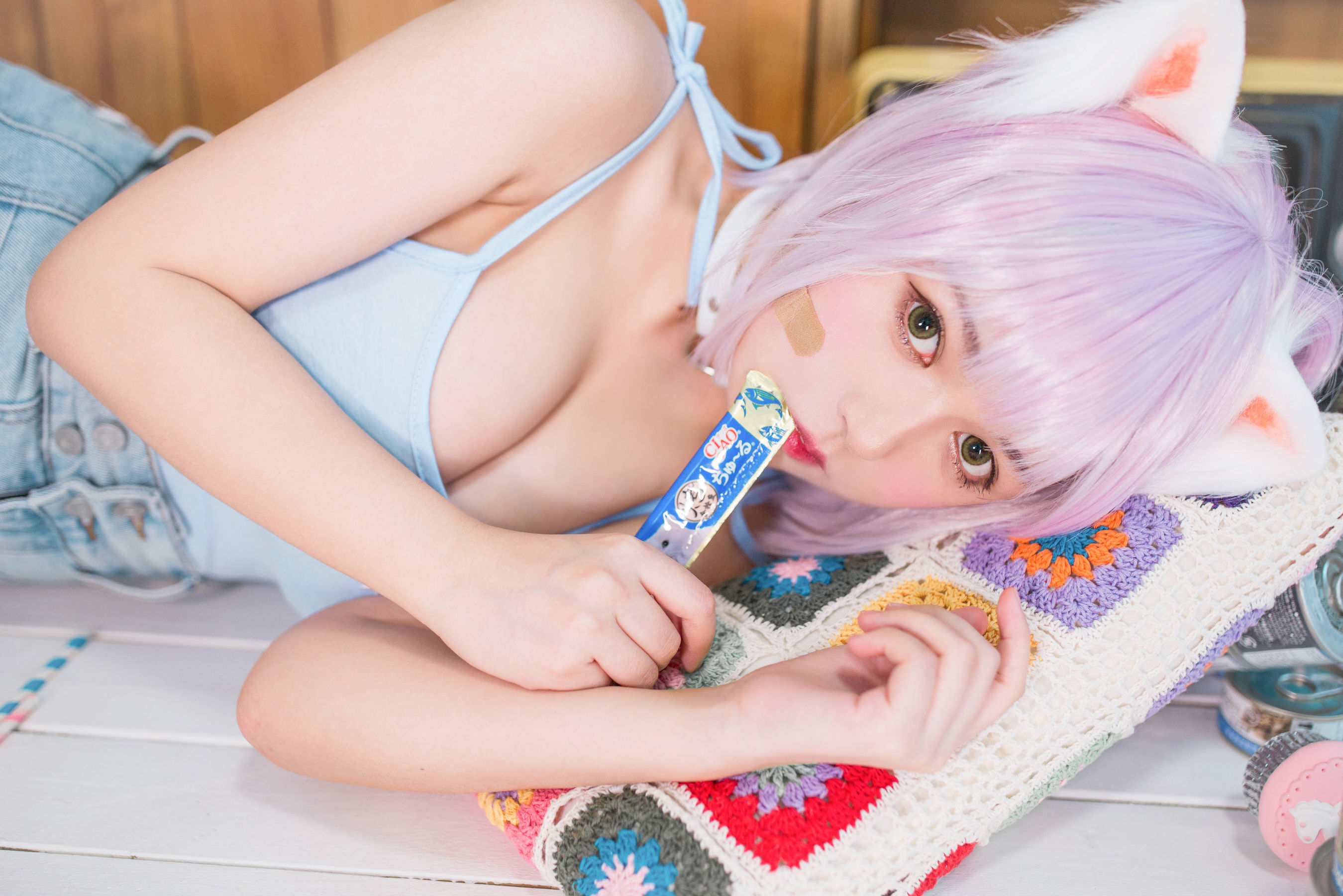 [网红COSER] 大眼萌妹黑猫猫OvO - 养猫小课堂