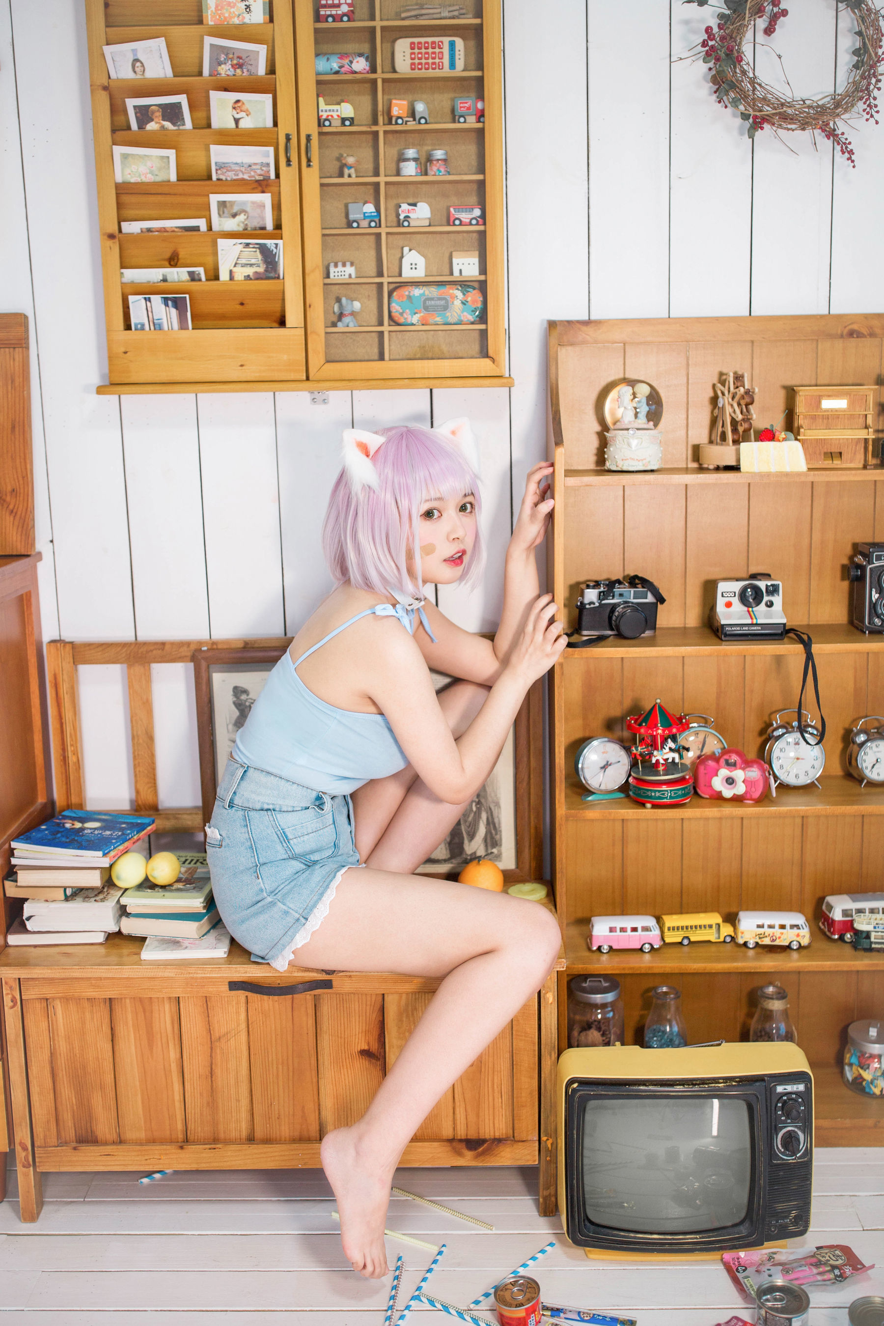 [网红COSER] 大眼萌妹黑猫猫OvO - 养猫小课堂