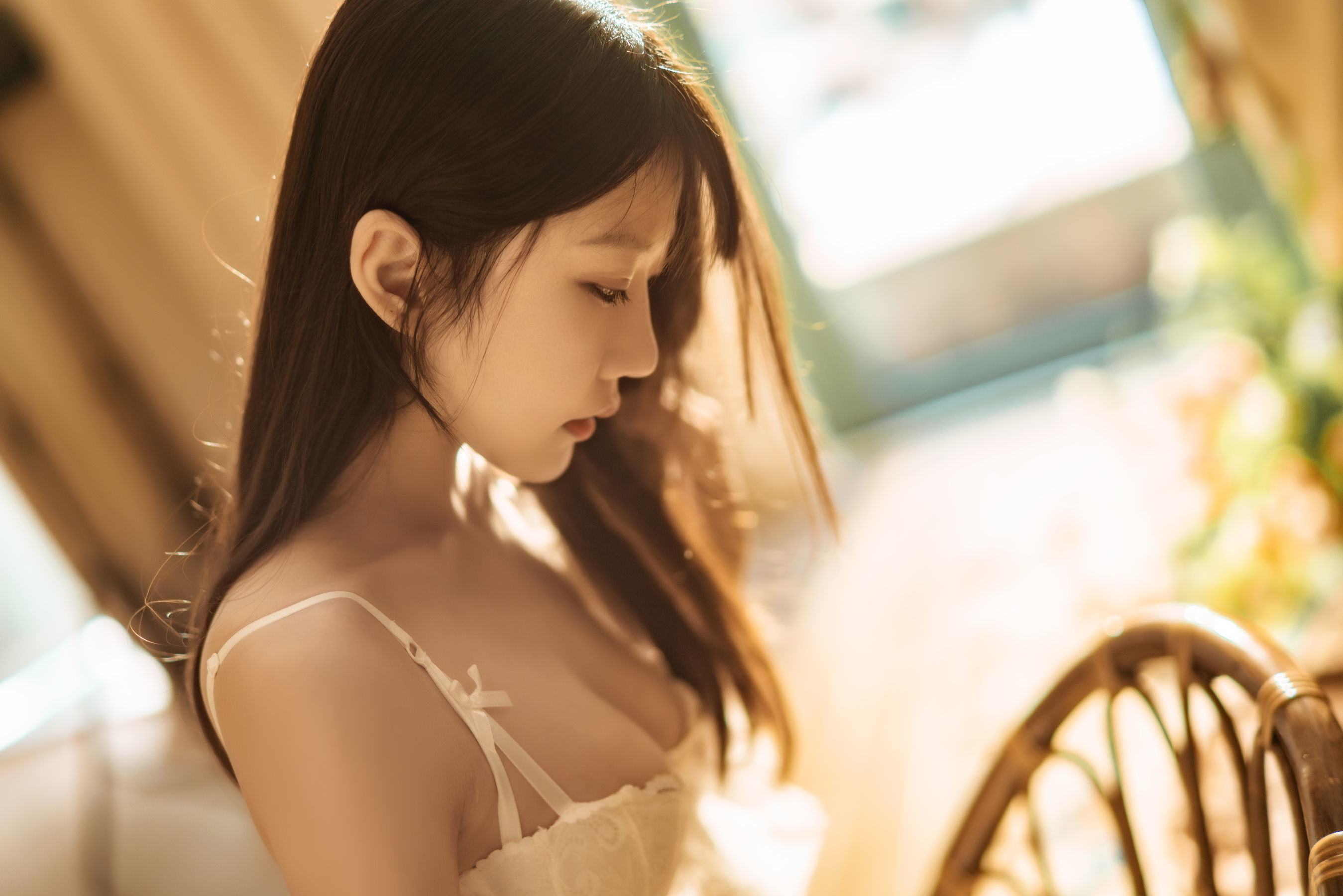 [网红COSER] 香草喵露露 - 室内白色蕾丝