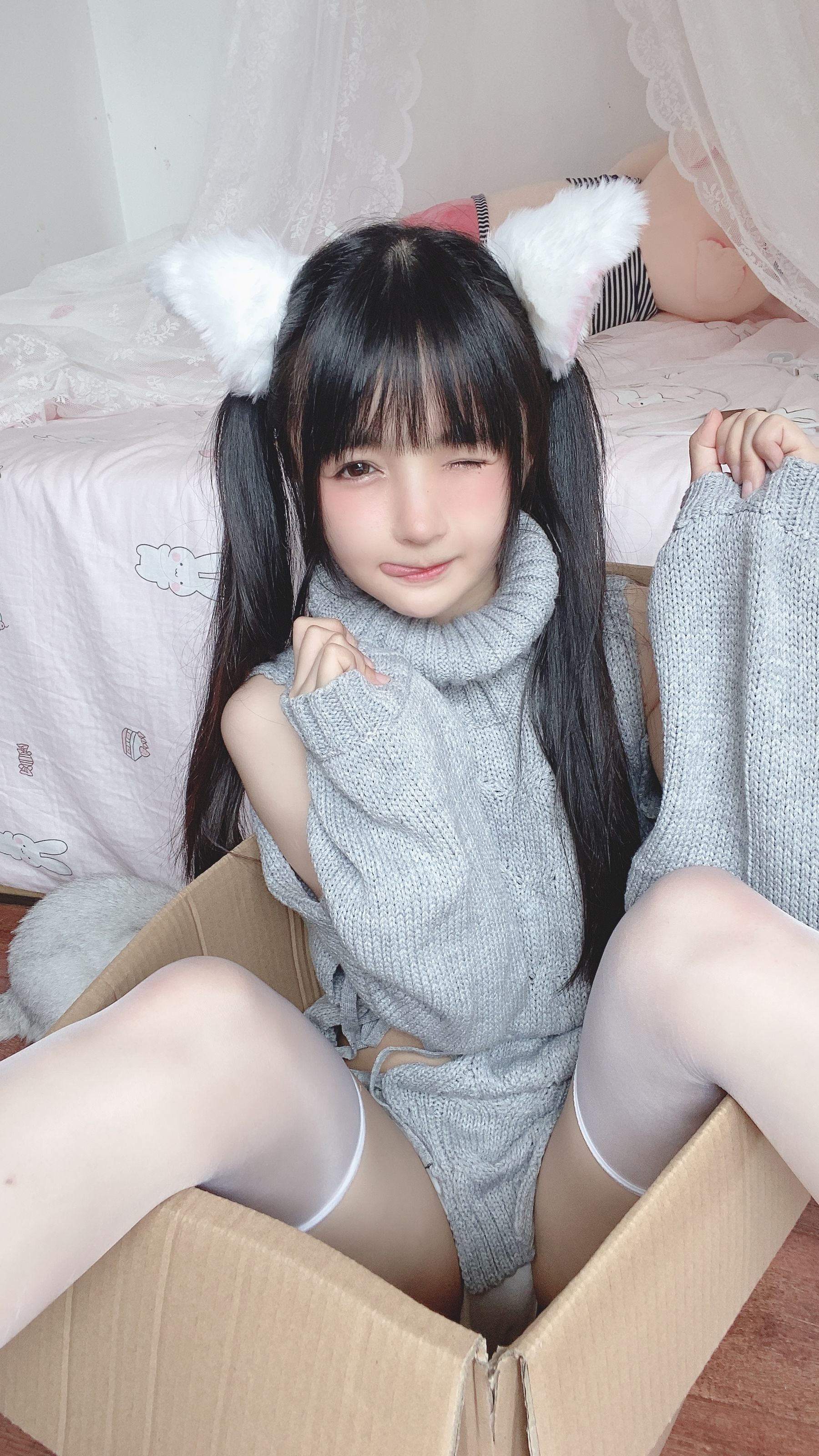 [网红COSER] 桜井宁宁 - 白い猫ちゃん