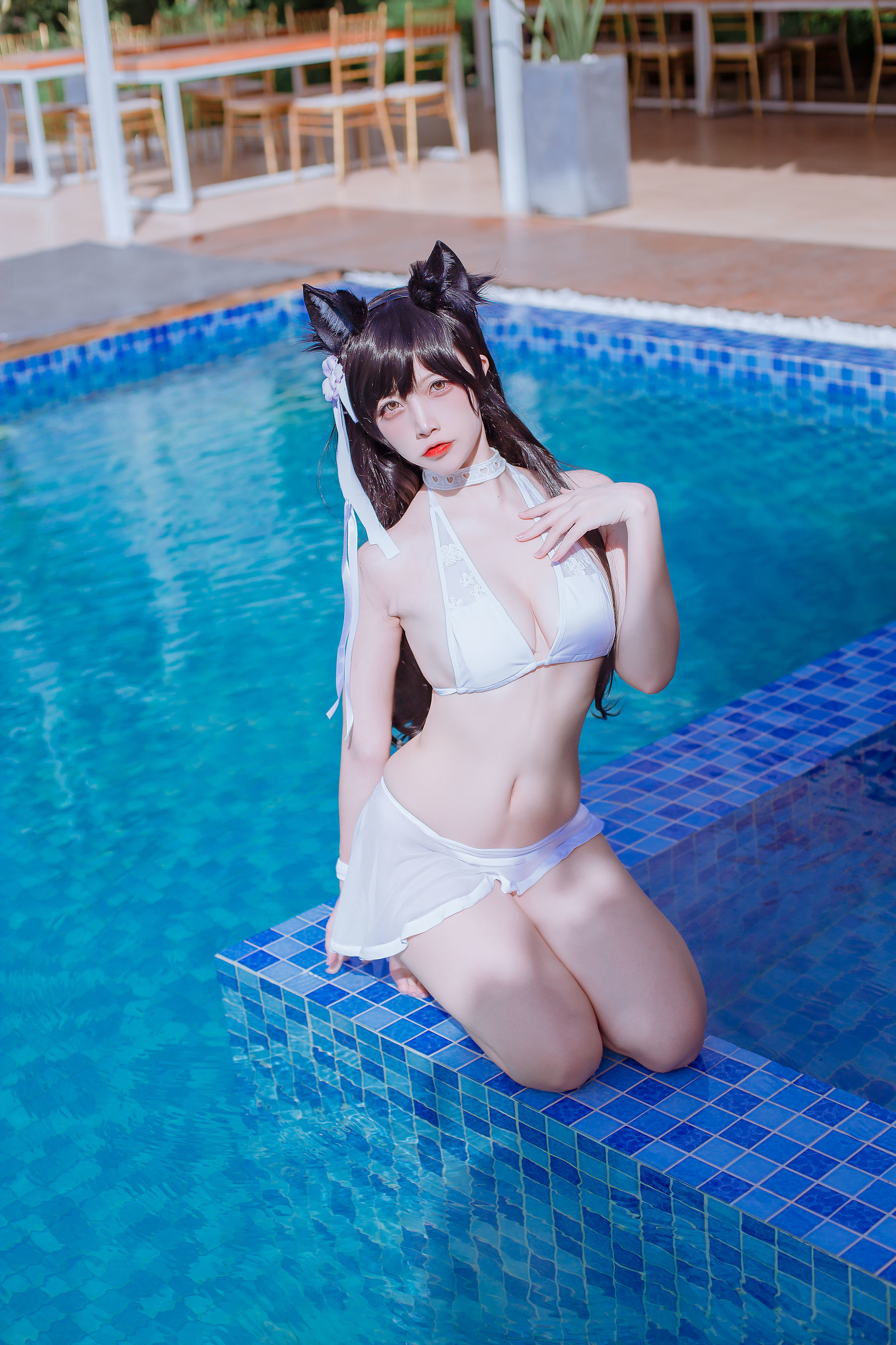 [网红COSER] 人气Coser二佐Nisa - 犬之眷之碧蓝爱宕 泳装