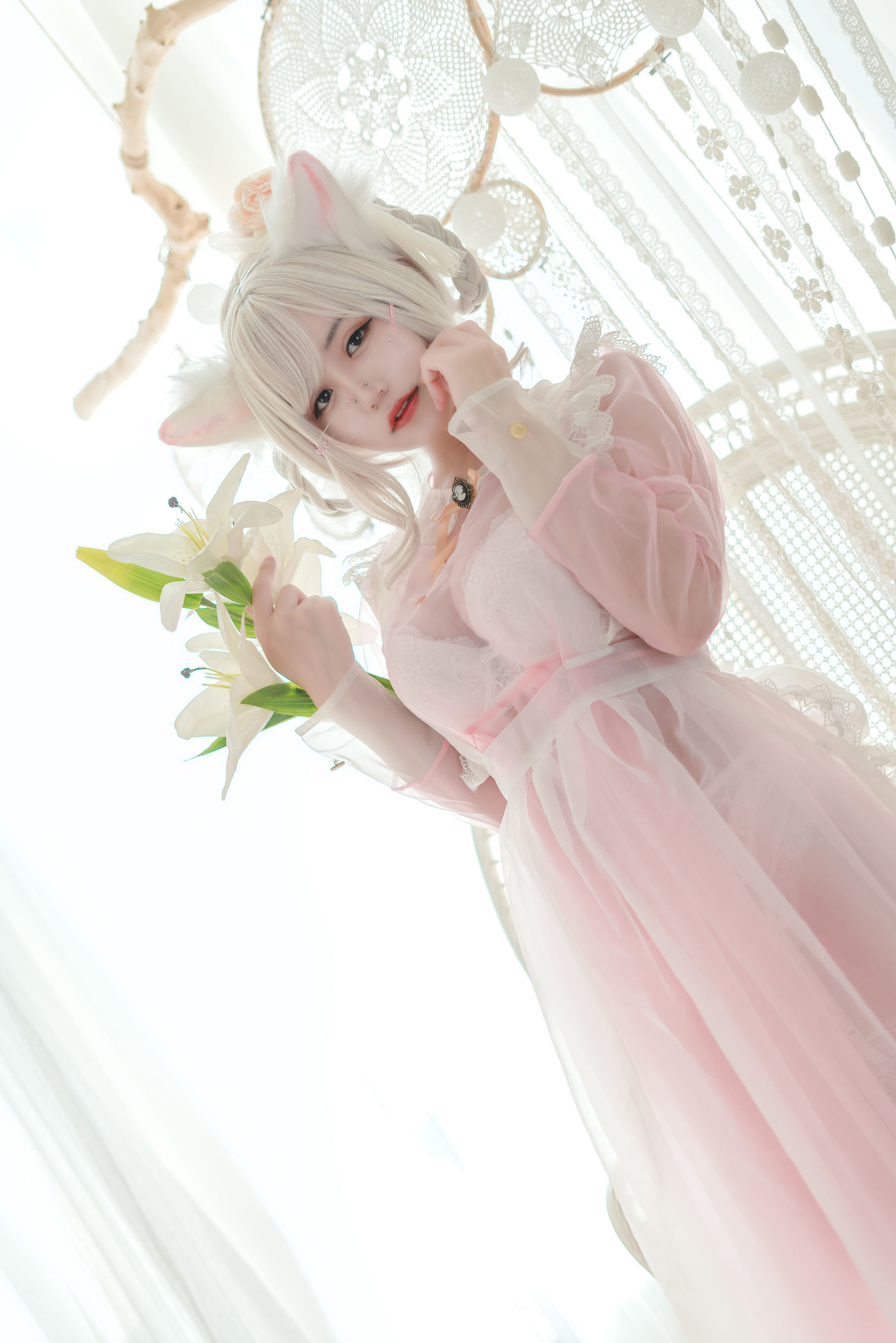 [网红COSER] 动漫博主小仓千代w - 透明粉色女仆