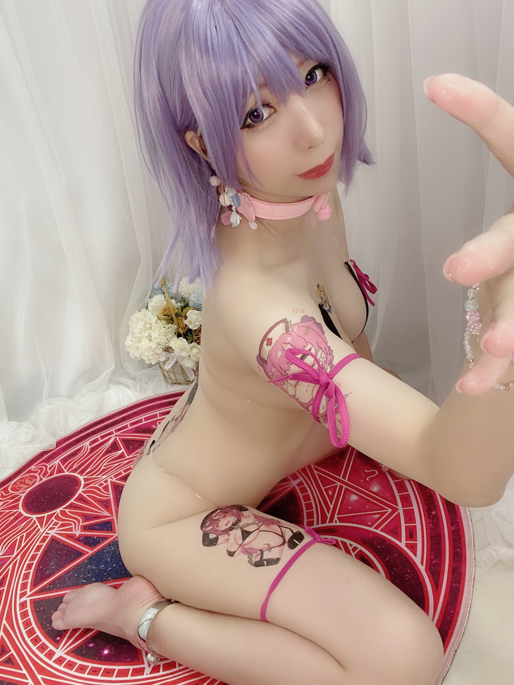 [网红COSER] 二次元巨乳美女鹿野希 - 淫纹姬