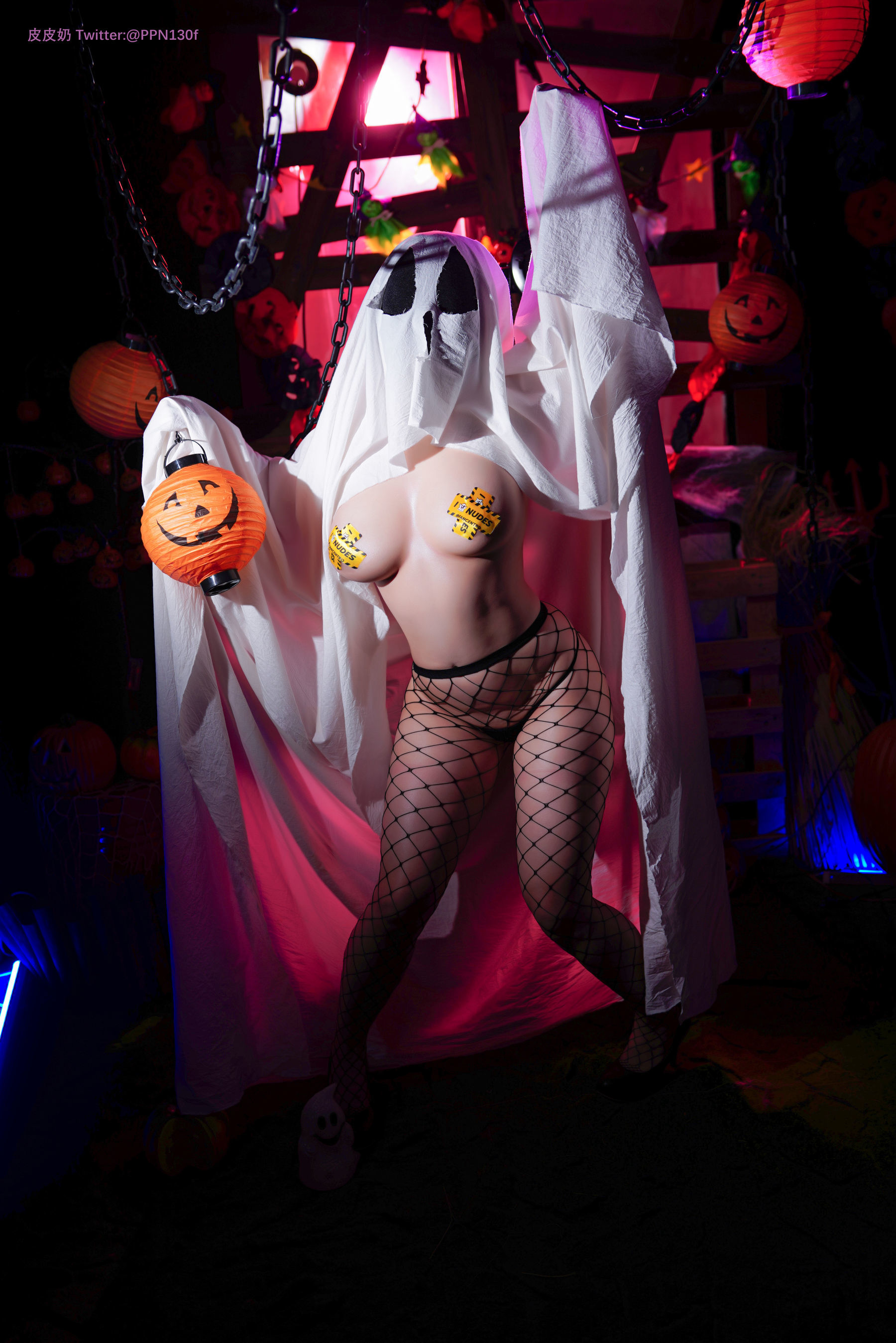 [网红COSER] 皮皮奶可可爱了啦 - 万圣节幽灵