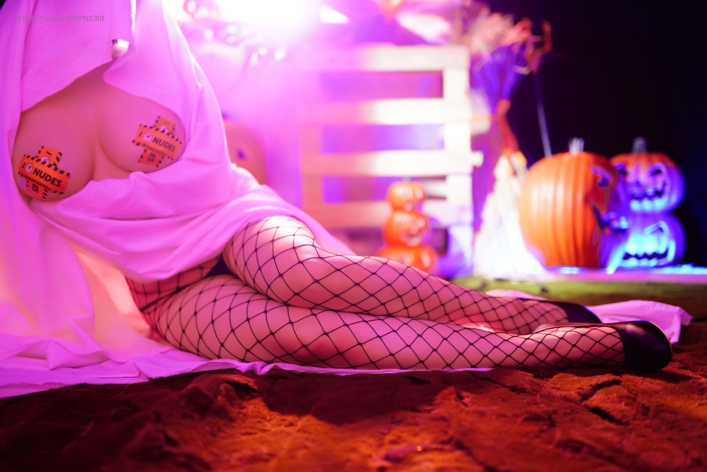 [网红COSER] 皮皮奶可可爱了啦 - 万圣节幽灵