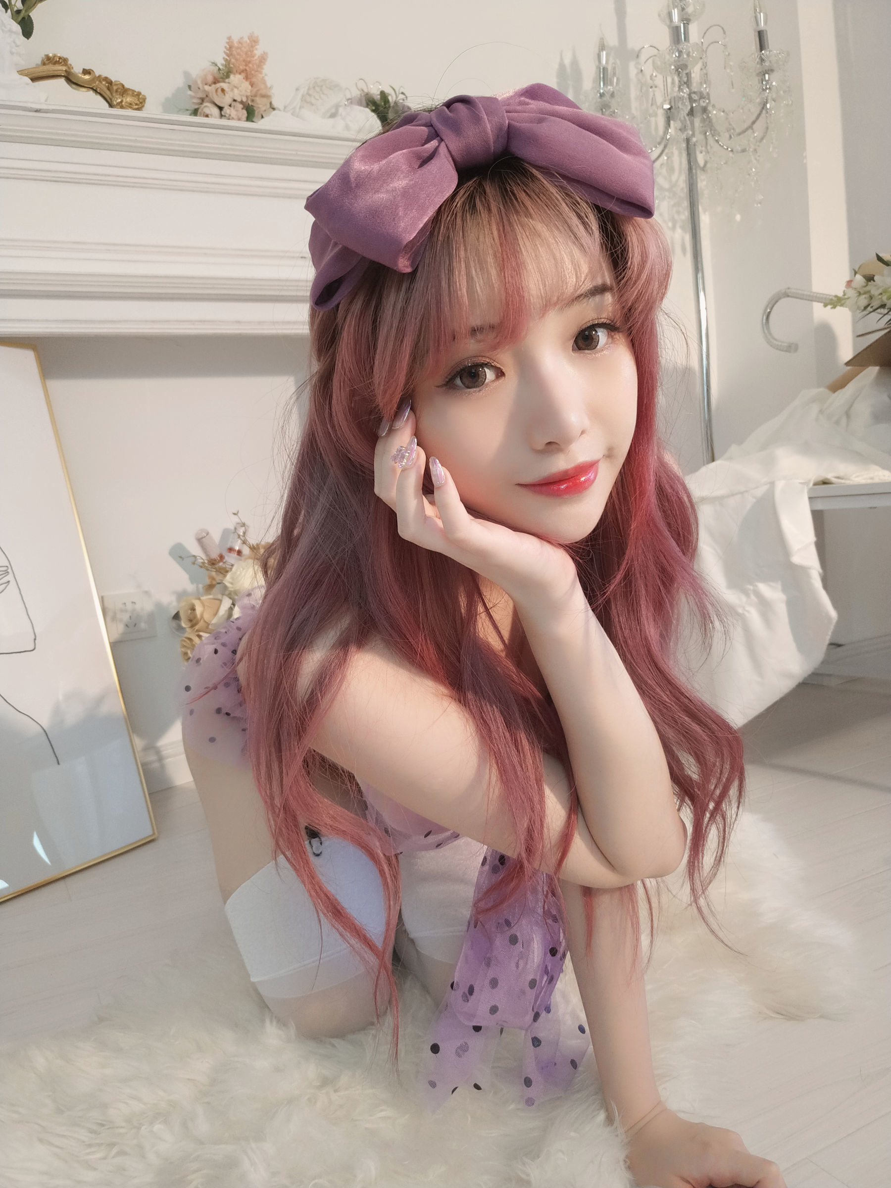 [网红COSER] 动漫博主雯妹 - 紫色蝴蝶