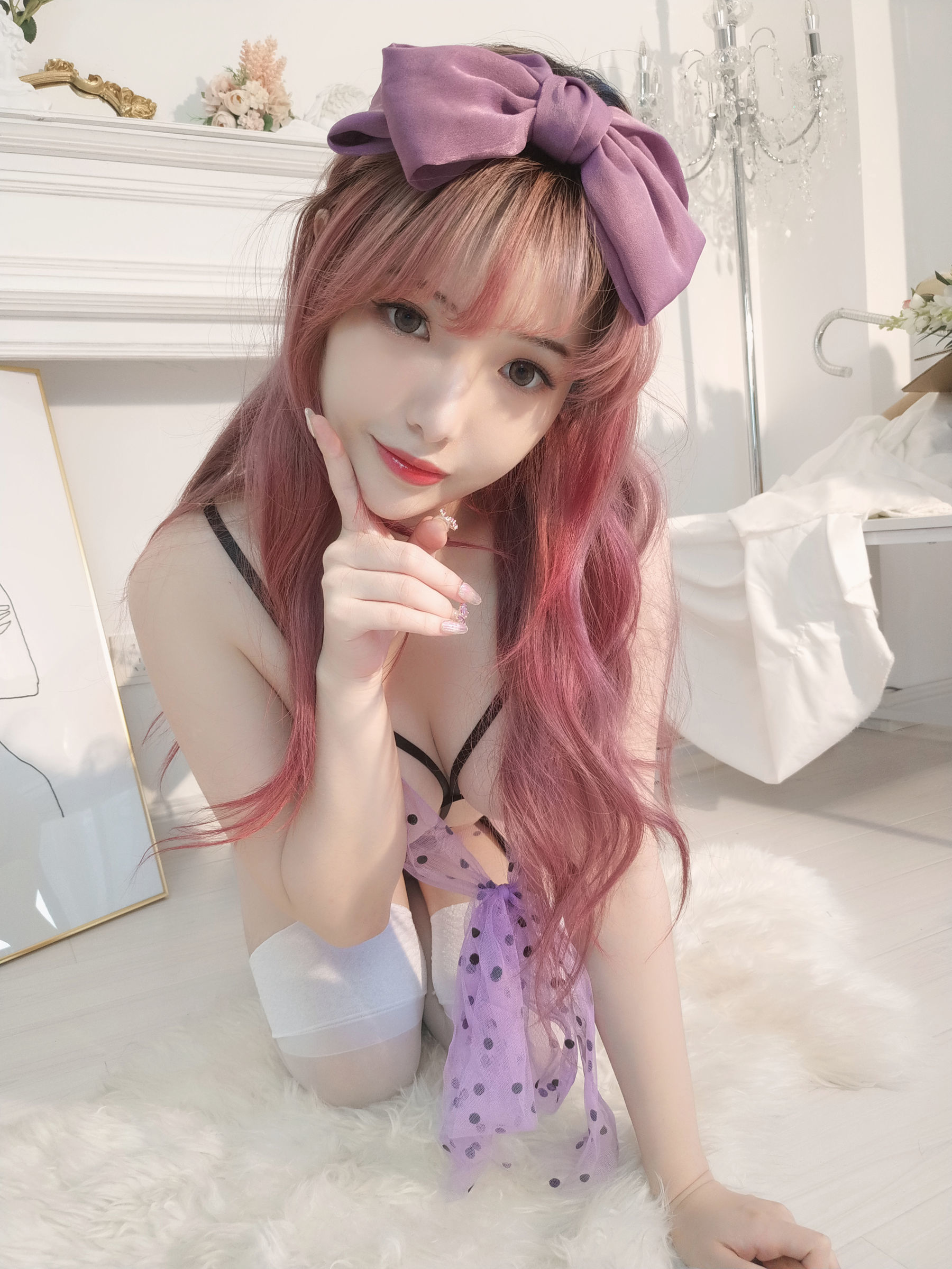 [网红COSER] 动漫博主雯妹 - 紫色蝴蝶