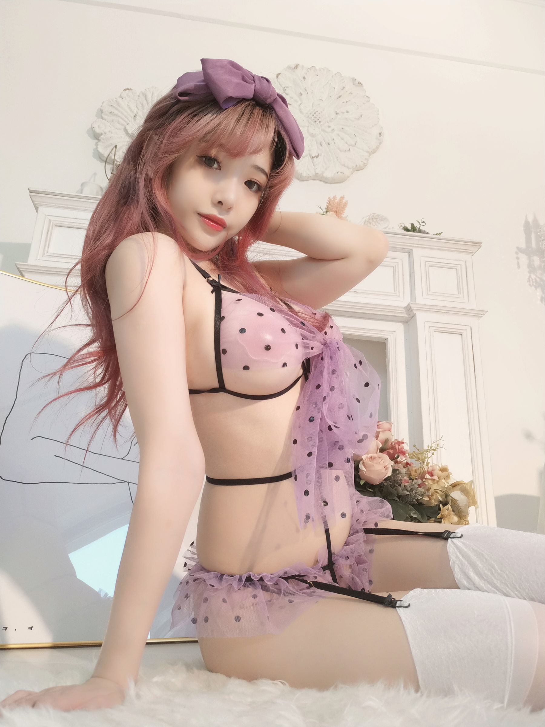 [网红COSER] 动漫博主雯妹 - 紫色蝴蝶