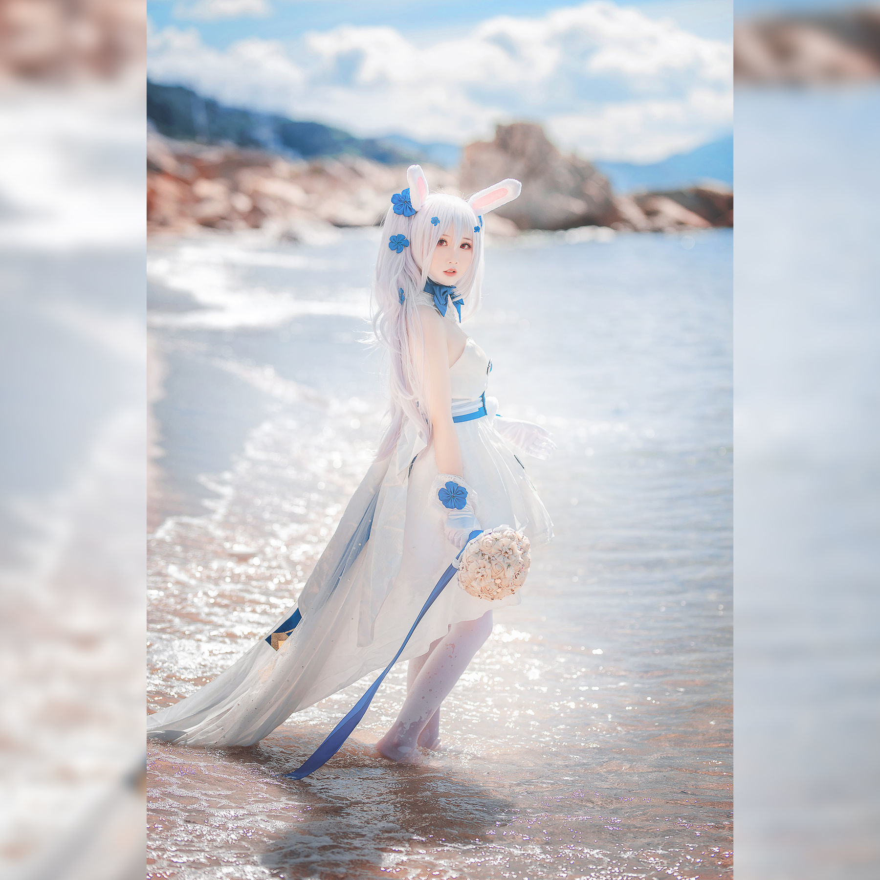 [网红COSER] 可爱人气Coser面饼仙儿 - 拉菲婚纱