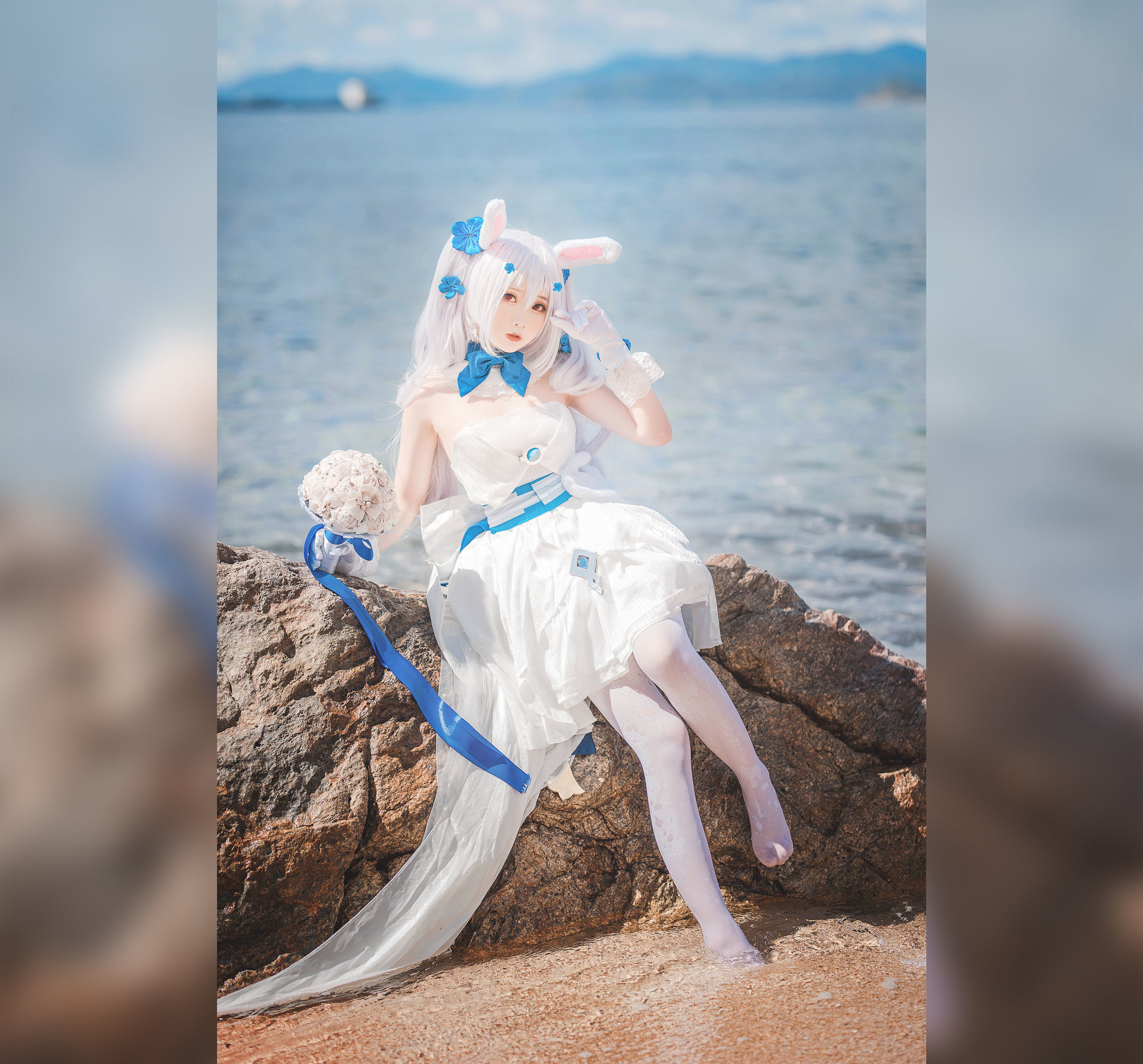 [网红COSER] 可爱人气Coser面饼仙儿 - 拉菲婚纱
