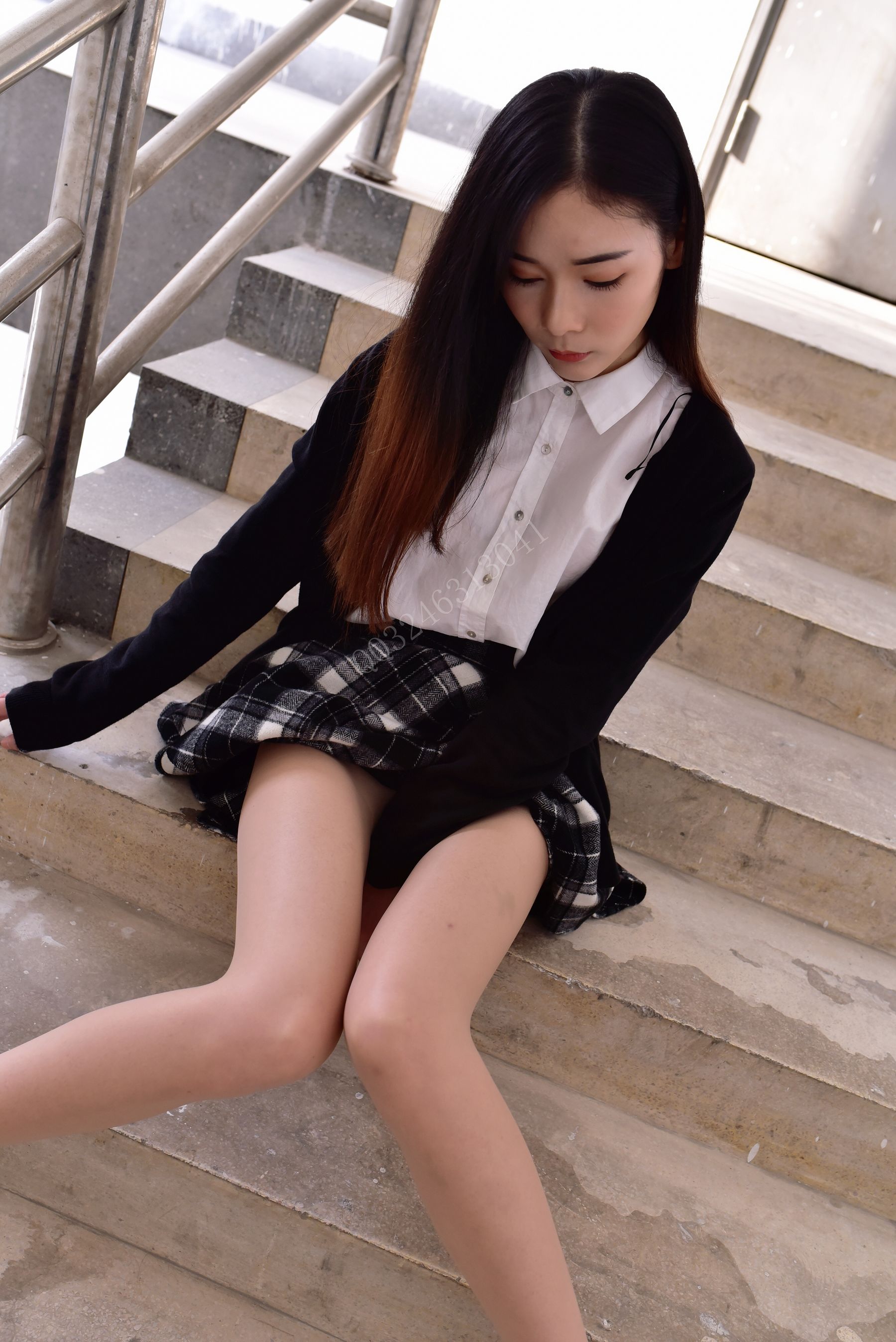 [大生模拍] No.055 婉儿 经典肉丝配黑高