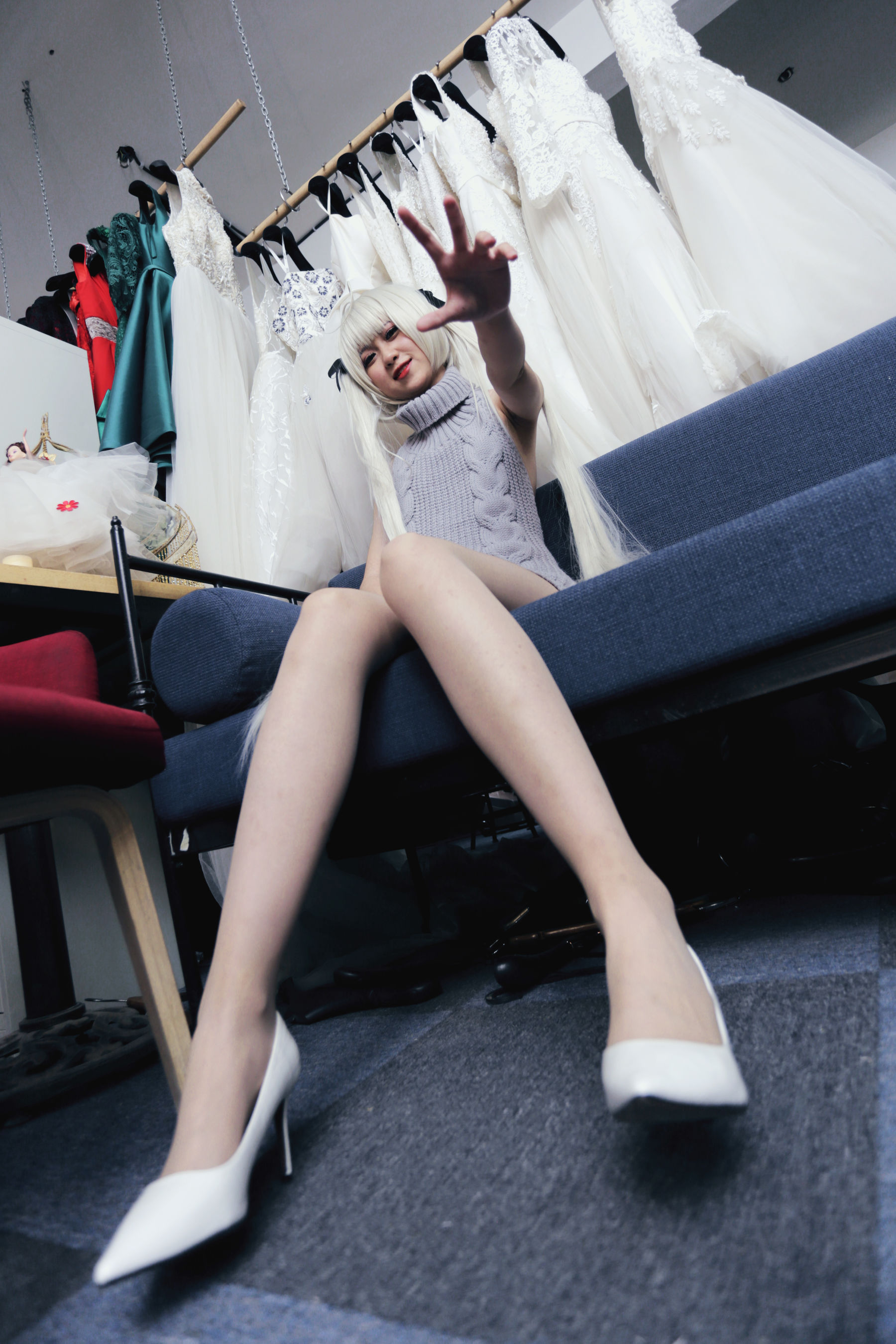 [奈丝] NO.120 墨凉 闪现试衣间的白发墨女