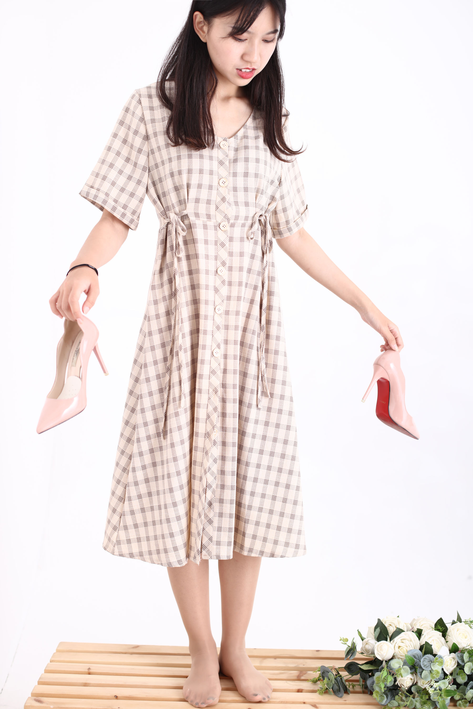 [奈丝] NO.128 小橙子 80年代的复古衬衫裙