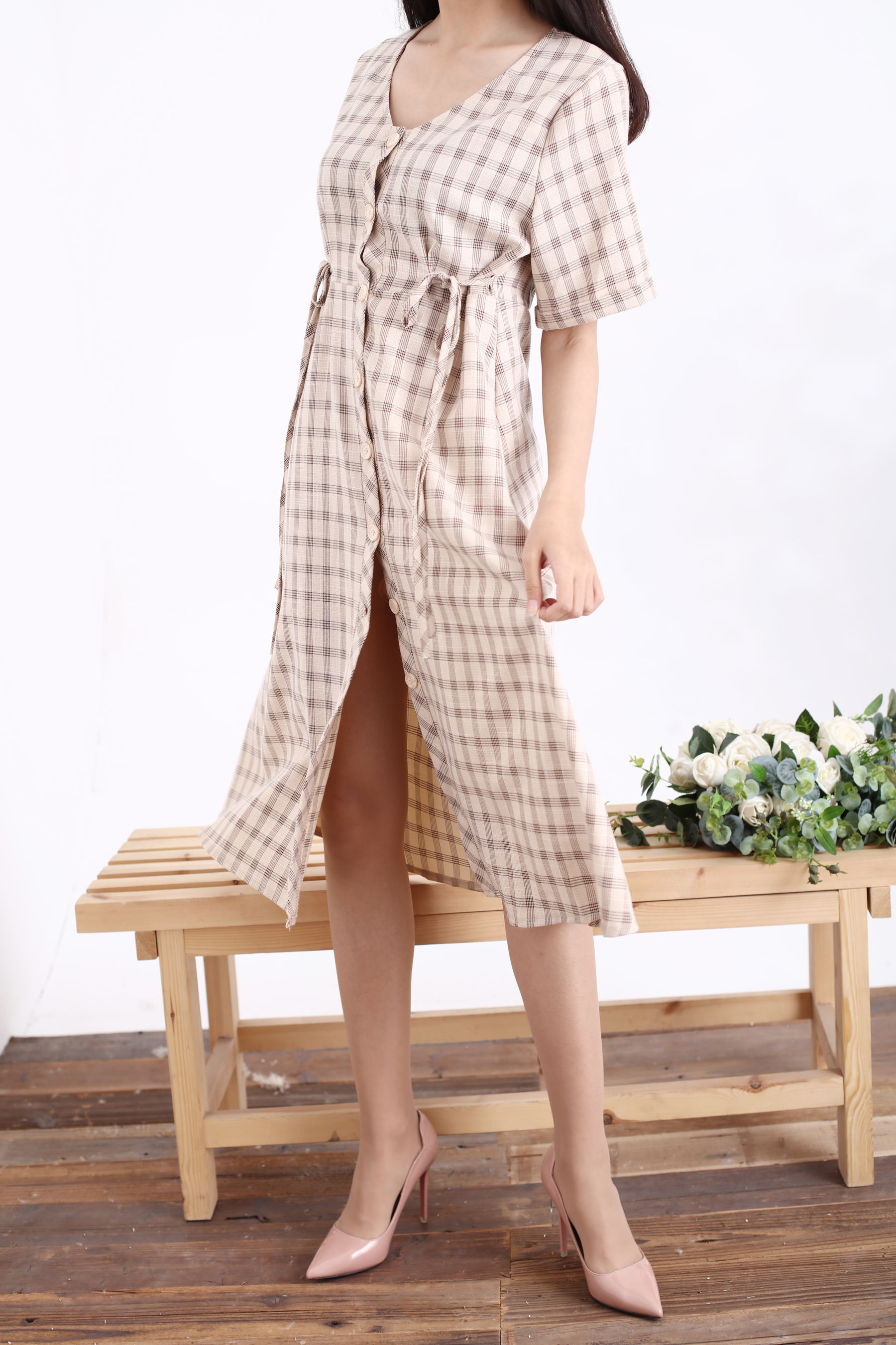 [奈丝] NO.128 小橙子 80年代的复古衬衫裙