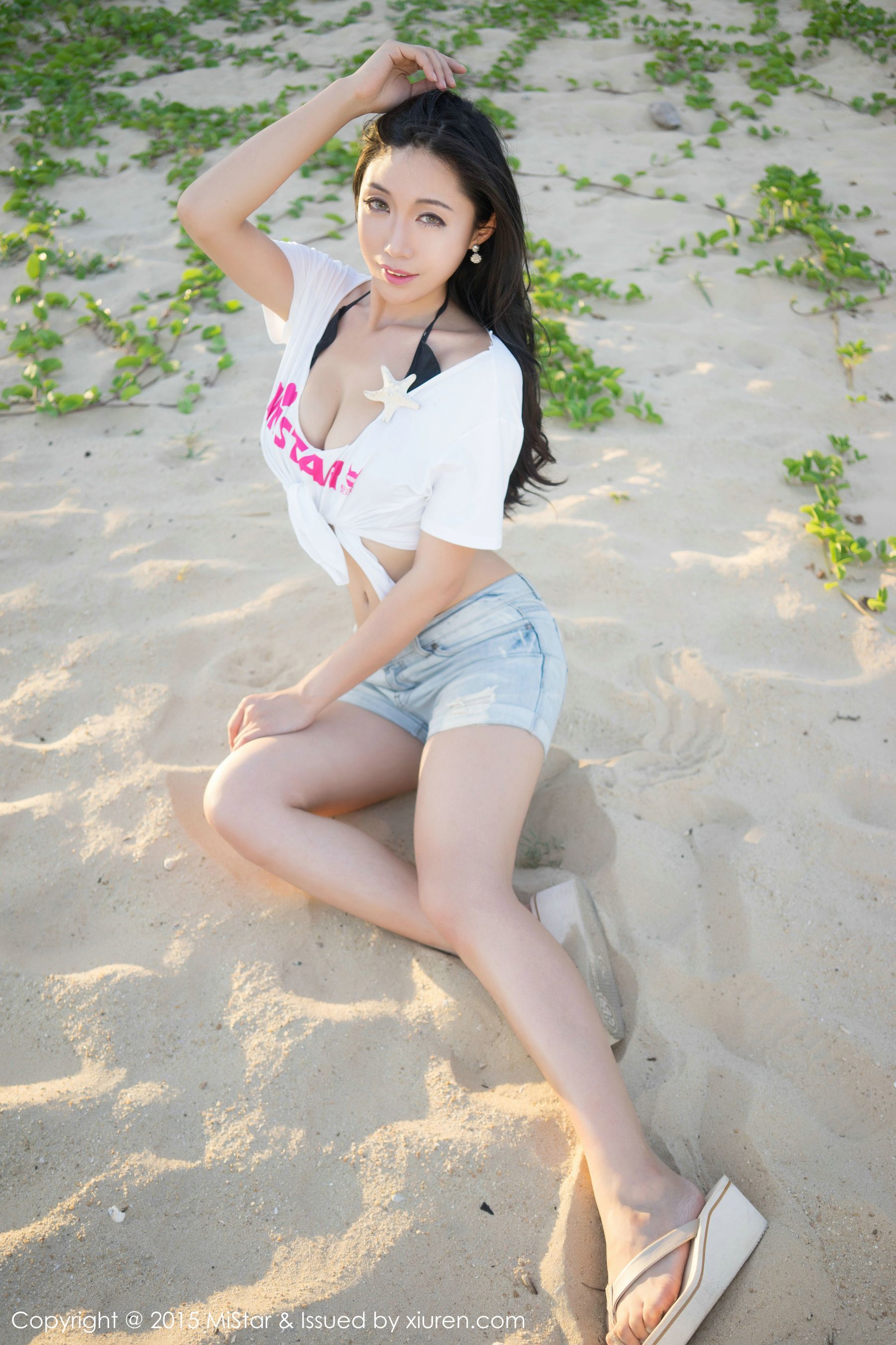 Ashely丽丽《三亚旅拍》性感女仆+海滩系列 [魅妍社MiStar] Vol.018