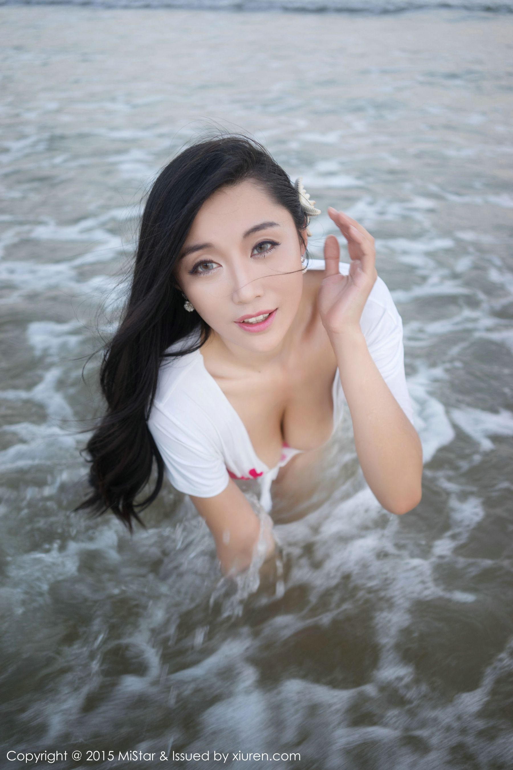 Ashely丽丽《三亚旅拍》性感女仆+海滩系列 [魅妍社MiStar] Vol.018