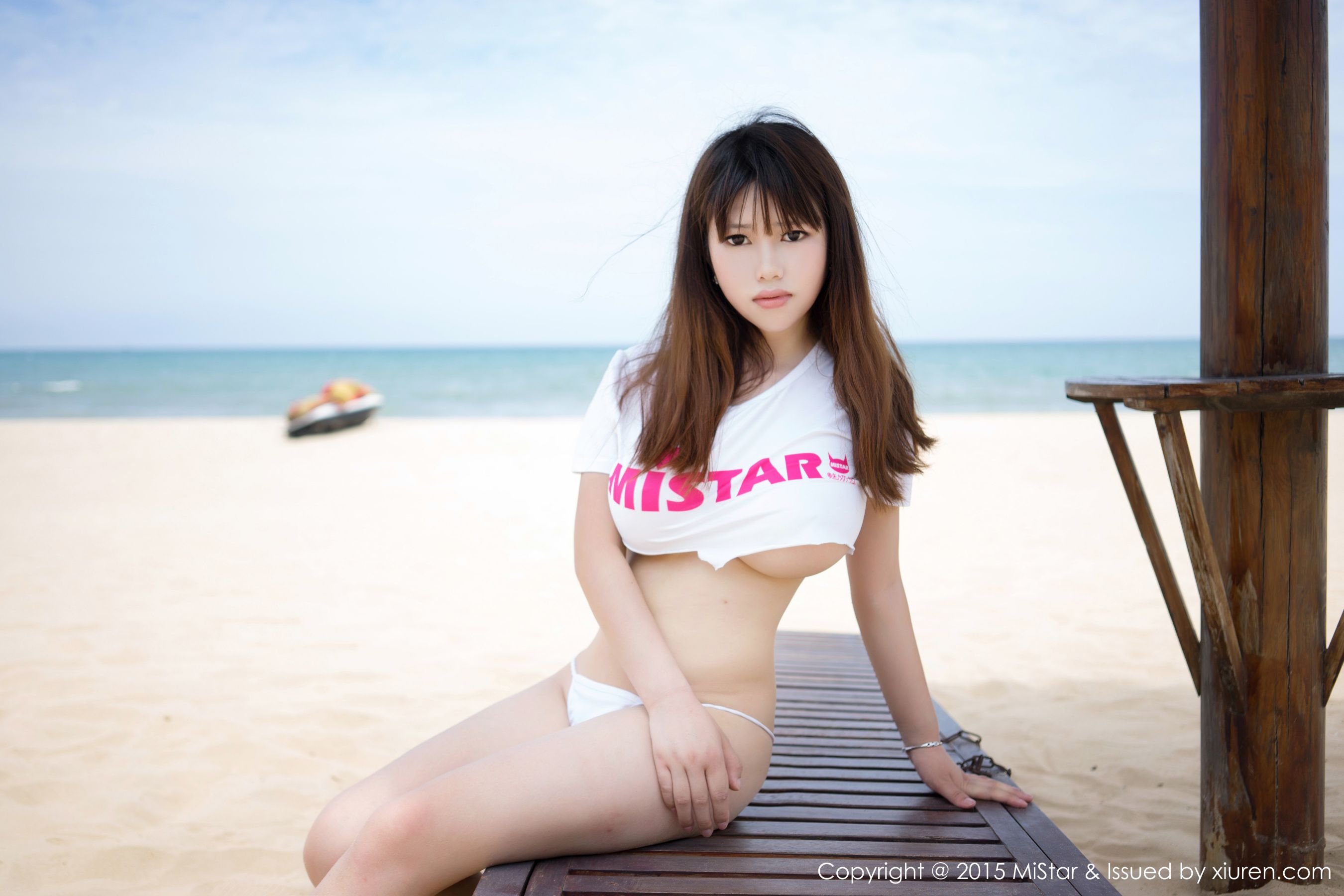 瑞莎Trista《透视蕾丝+T恤湿身》 [魅妍社MiStar] Vol.024